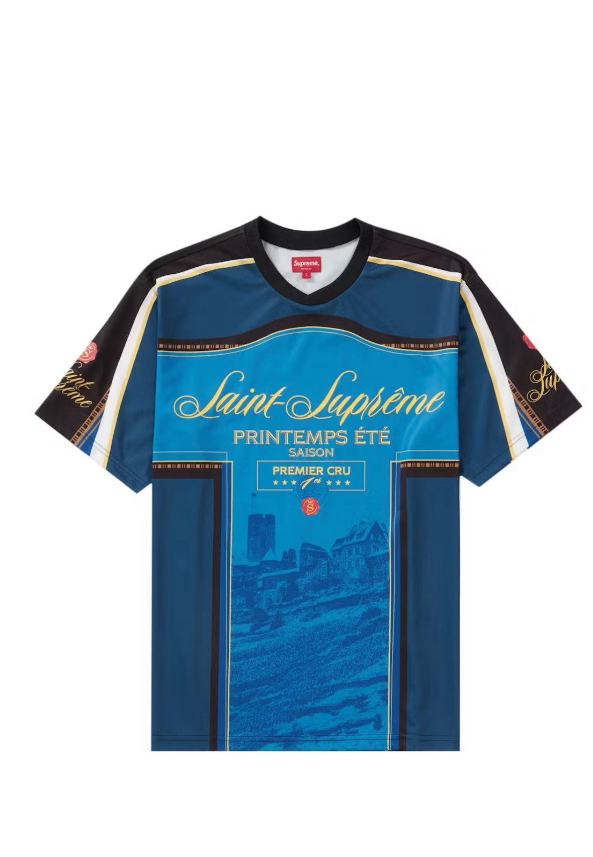 Supreme Ss22 Supreme Premier Soccer jersey (navy) (XXL) Size US XXL / EU 58 / 5 - 2 Thumbnail
