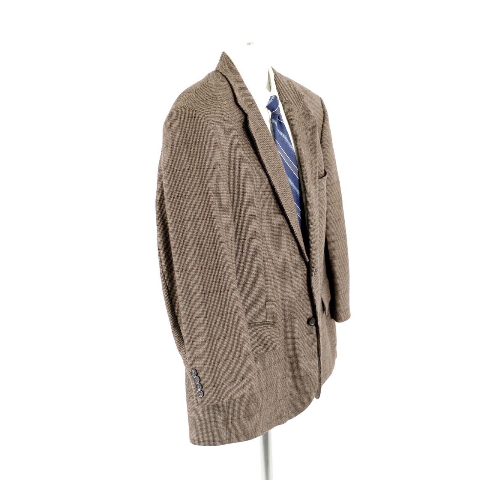 Oscar De La Renta Oscar De La Renta Soft Tweed Lambswool Cashmere Gray Tan Che Size 44R - 8 Thumbnail