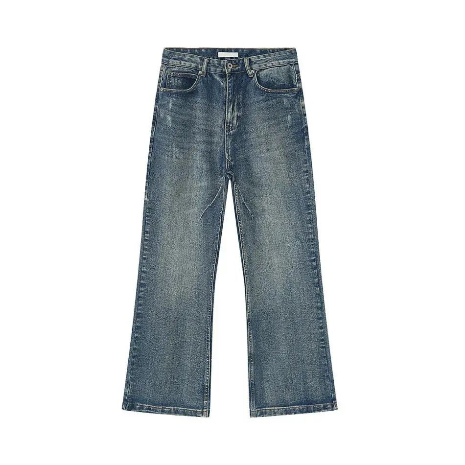 Japanese Brand Retro loose cat whisker straight leg jeans Size US 30 / EU 46 - 5 Thumbnail