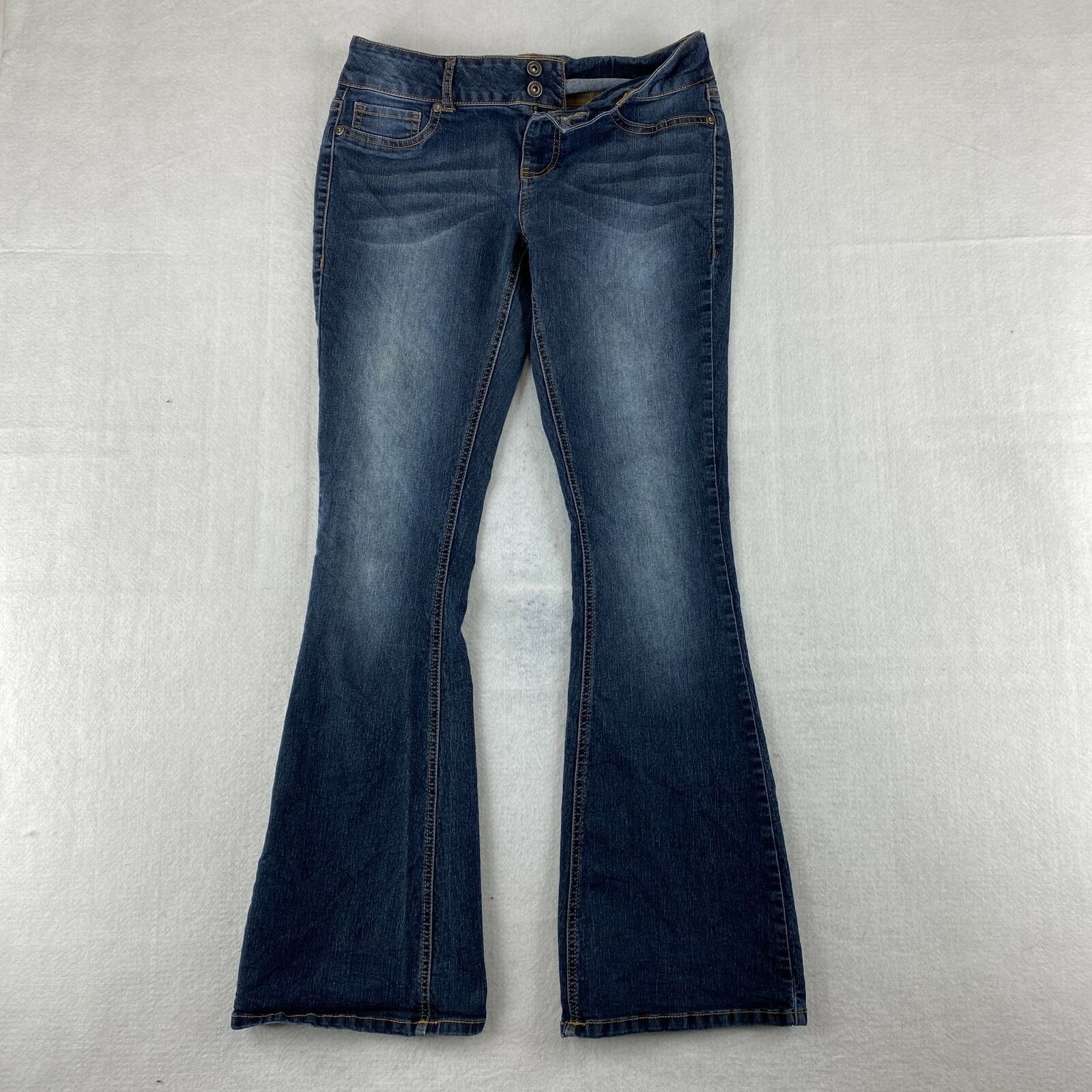 Maris Low Rise Washed Flared Jeans