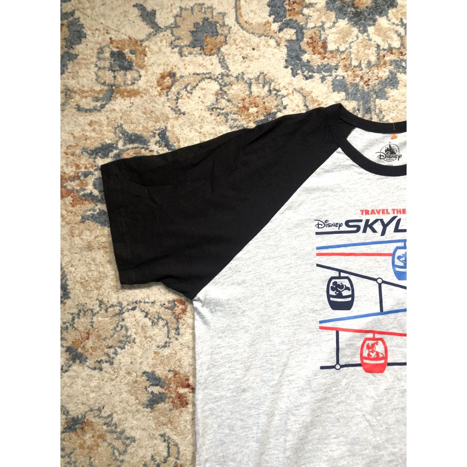 Disney Disney Skyliner Shirt Mens 2XL Gray Black Raglan Travel World Mickey Graphic T-Shirt Short Sleeve Crew Neck Size US XXL / EU 58 / 5 - 3 Thumbnail
