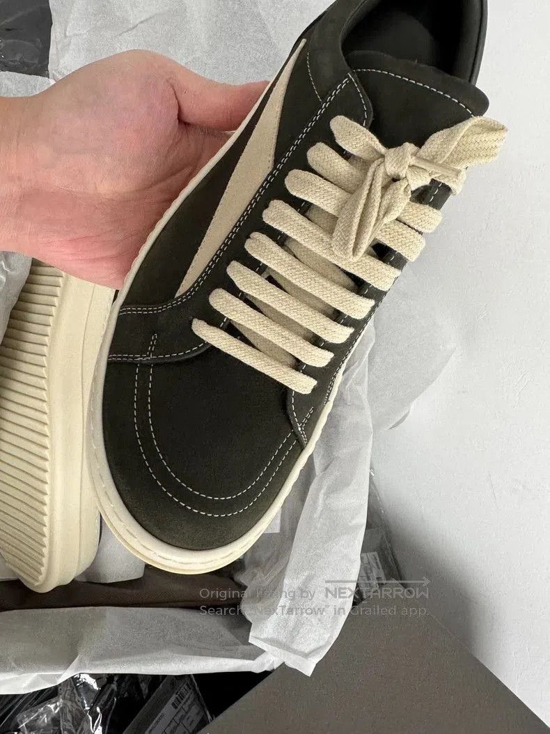 Rick Owens Rick Owens Dark Green Leather Sneakers- Size US 9 / EU 42 - 6 Thumbnail