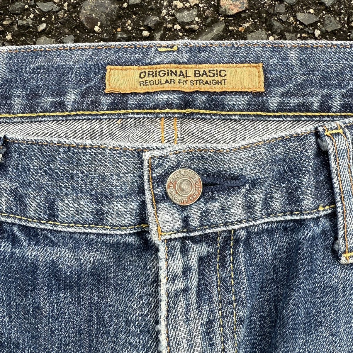 Japanese Brand Vintage Japanese straight faded jean denim pants Size US 35 - 5 Thumbnail