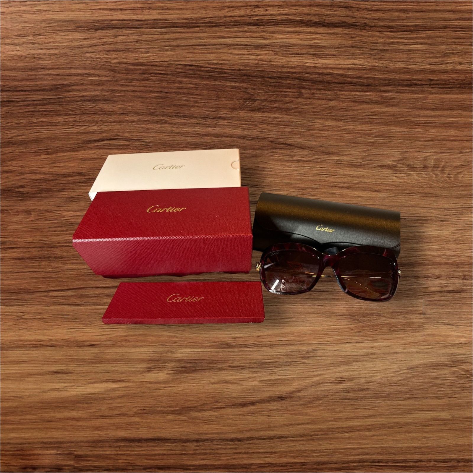 Cartier Cartier Cat-eye Havana Gold Violet Sunglasses CT0215SA Size ONE SIZE - 2 Thumbnail