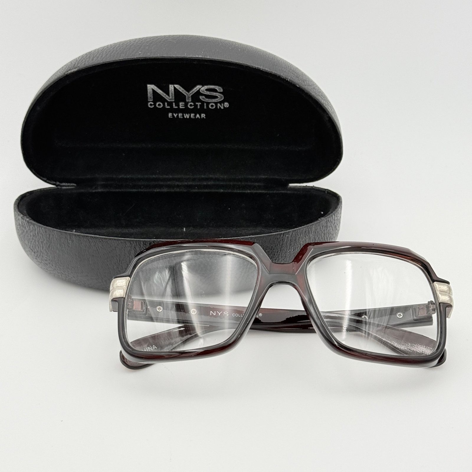 Other NYS Collection 1702-82 Oversized Retro Square Clear Glasses Size ONE SIZE - 2 Thumbnail
