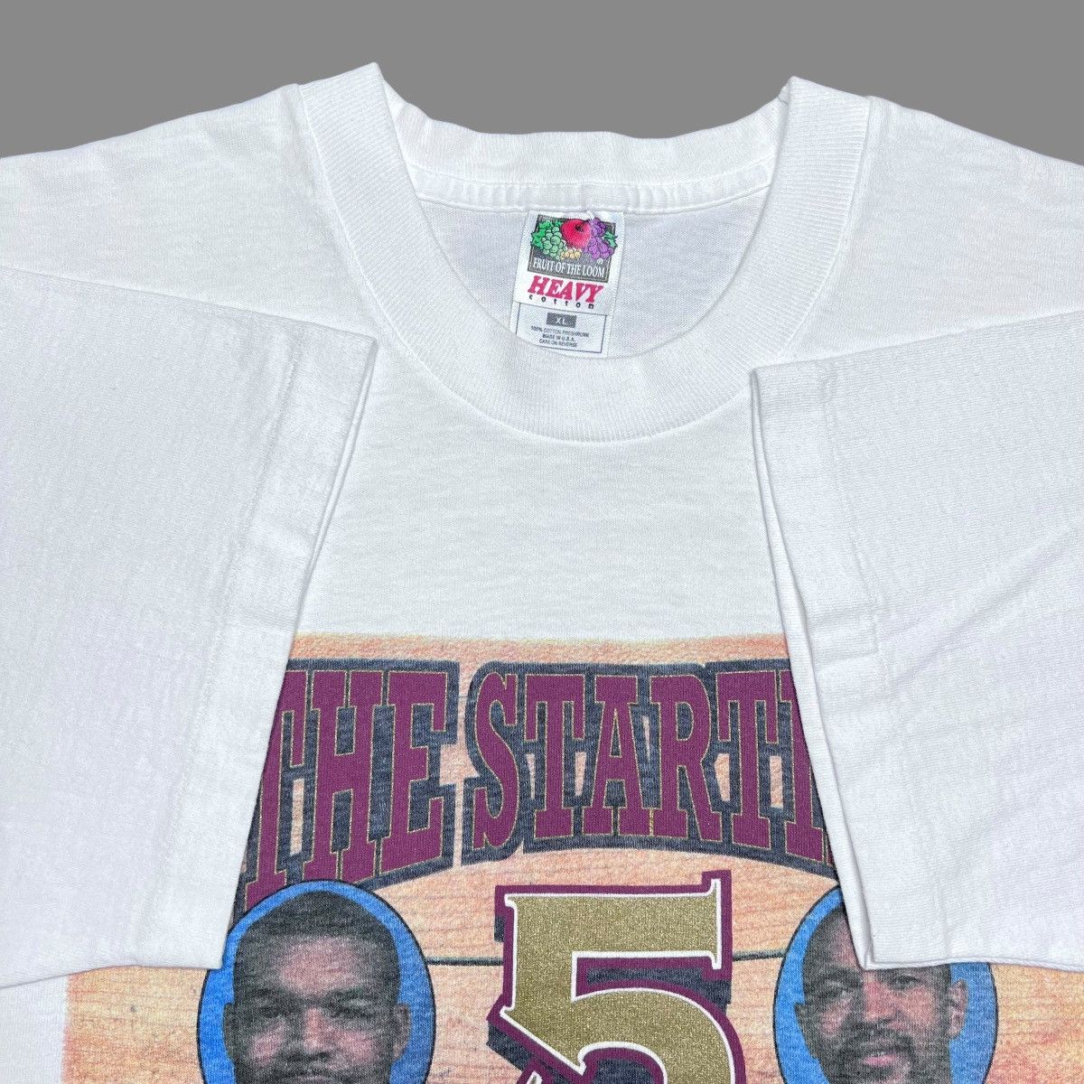 NBA × Vintage Vintage 90s NBA Denver Nuggets The Starting 5 Basketball Tee Size US XL / EU 56 / 4 - 3 Thumbnail