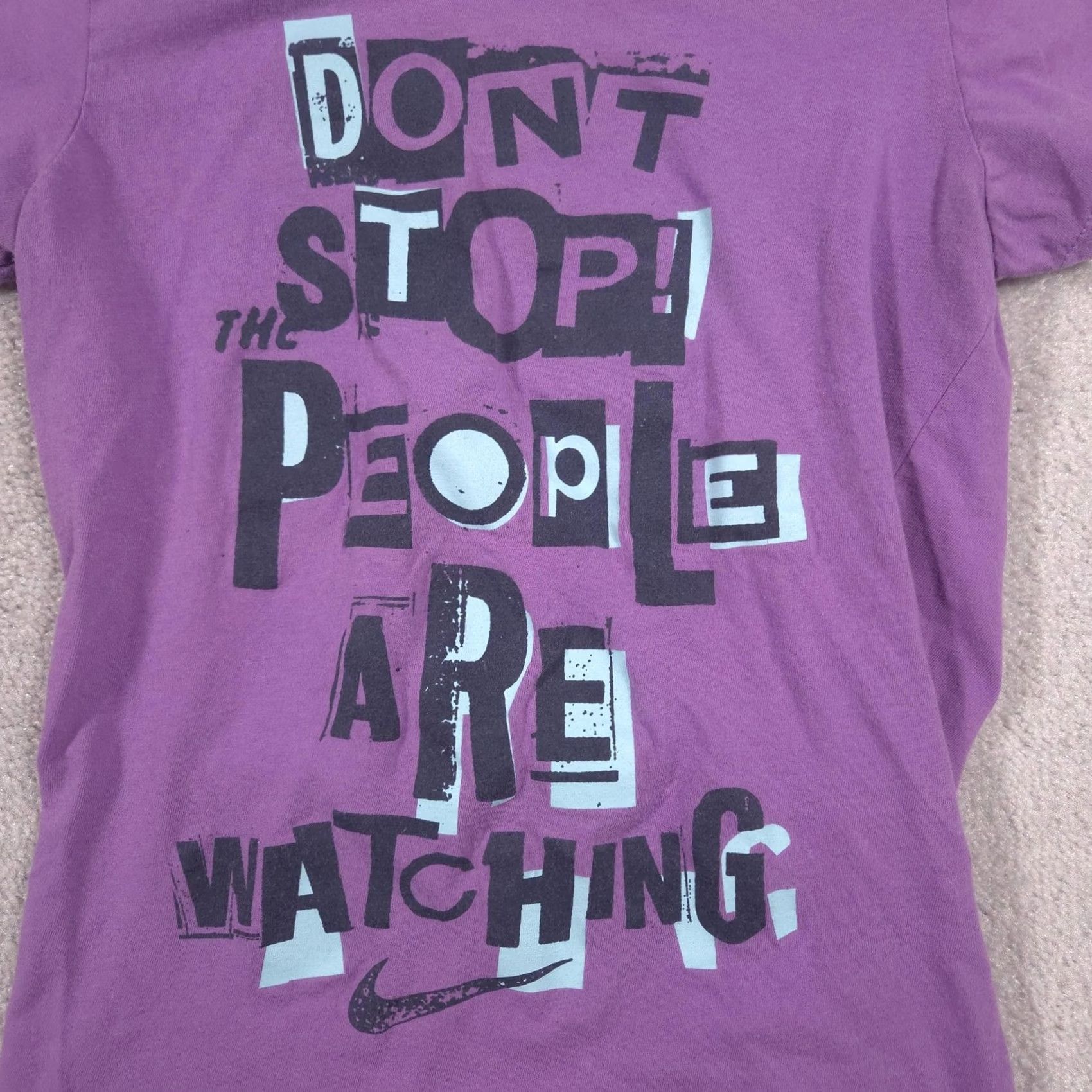 Nike Nike Shirt Womens Medium Purple Dont Stop People Watching Graphic Short Sleeve Size M / US 6-8 / IT 42-44 - 5 Thumbnail