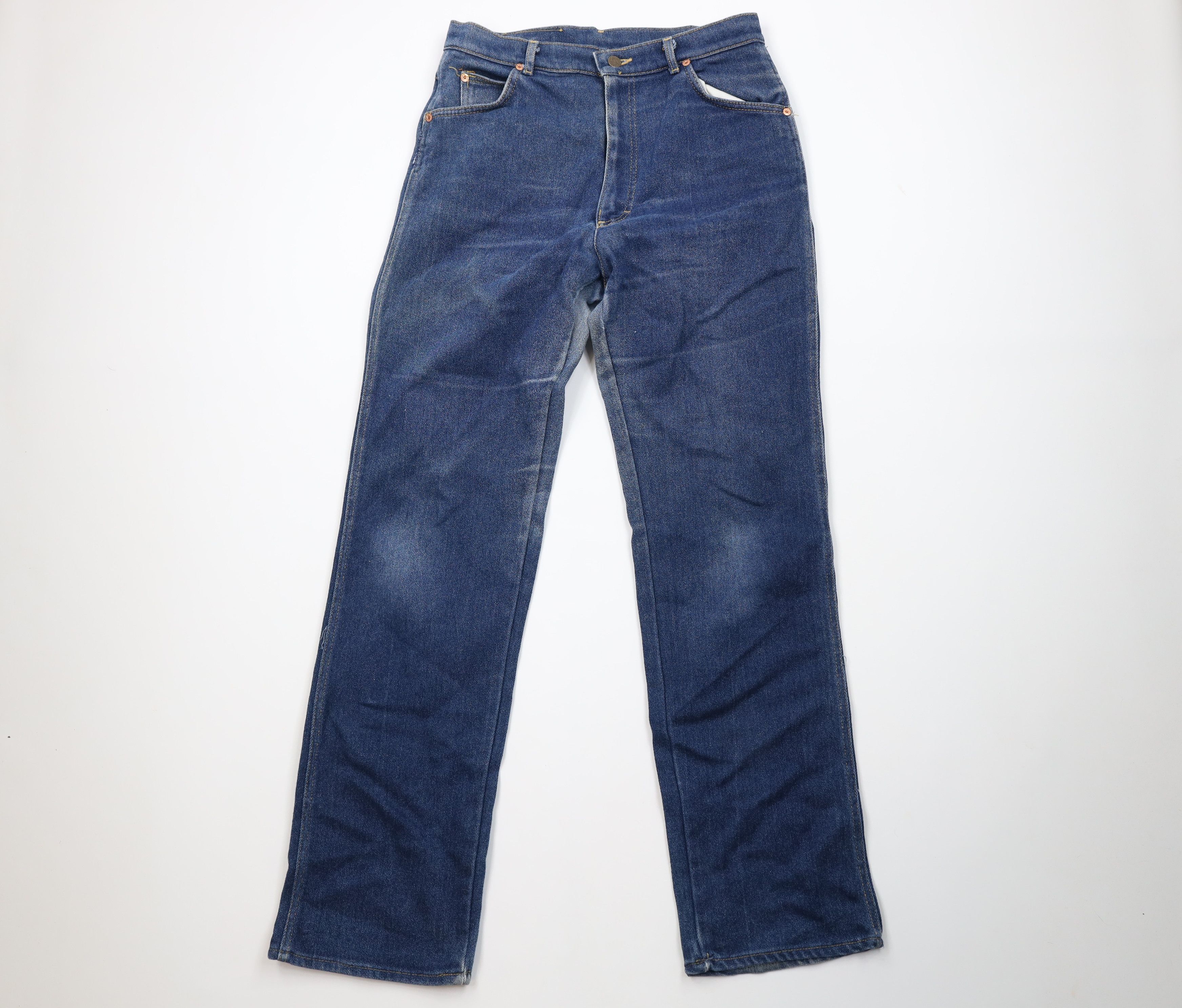 Lee Vintage 70s 80s Lee Flared Wide Leg Denim Jeans Blue USA Size 38" / US 16 / IT 52 - 1 Thumbnail