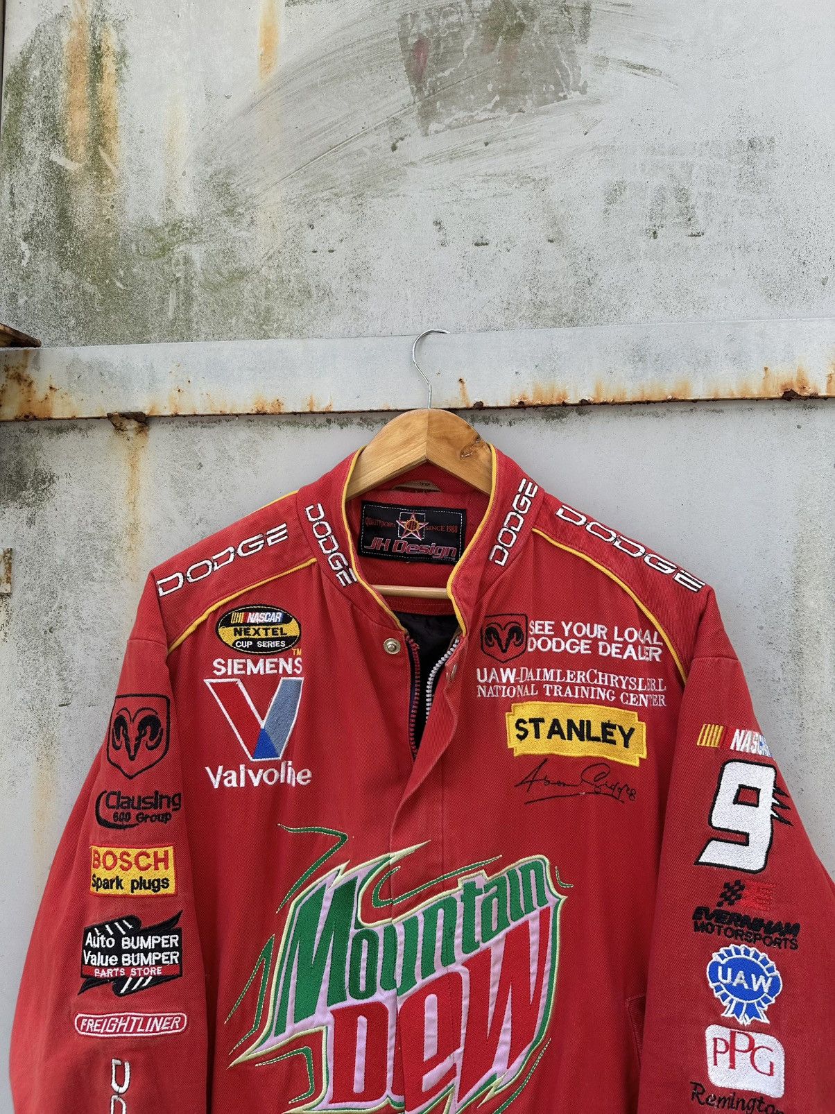 NASCAR 👹Vintage Faded NASCAR Mountain Dew Racing Bomber Jacket Size US L / EU 52-54 / 3 - 4 Thumbnail