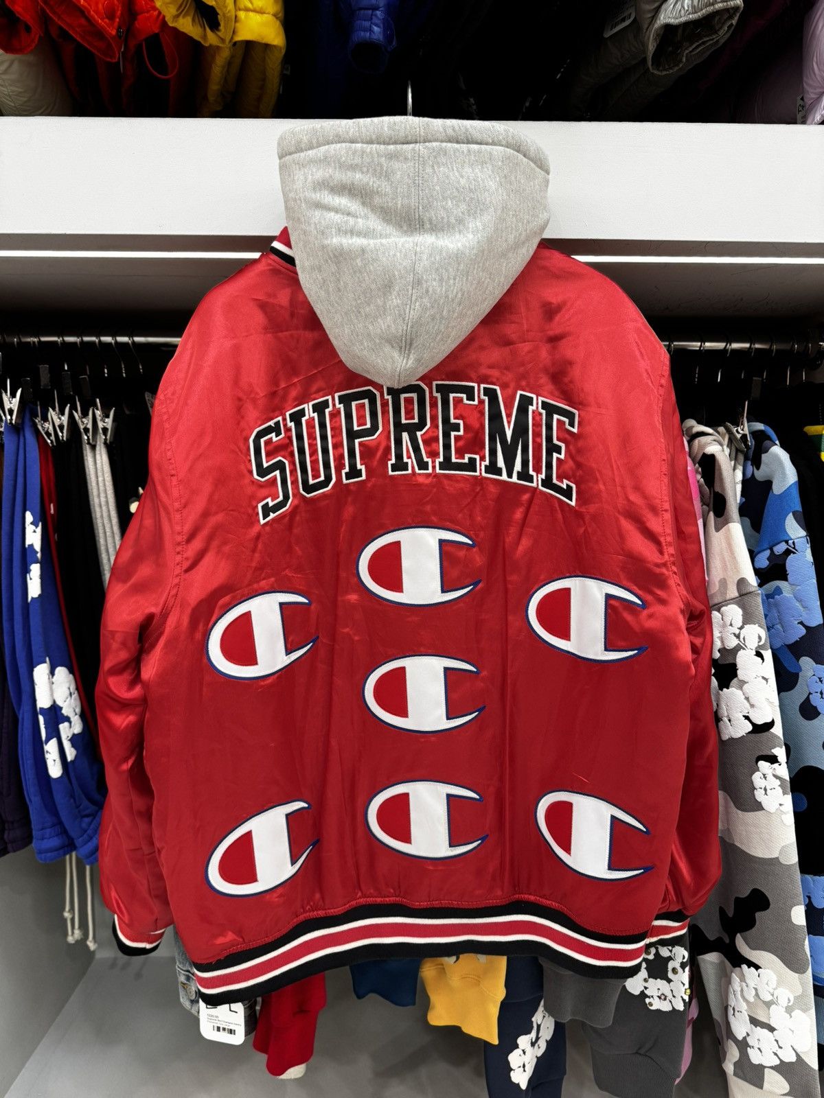 Champion × Supreme Supreme Champion Satin Varsity Bomber Size US L / EU 52-54 / 3 - 2 Thumbnail