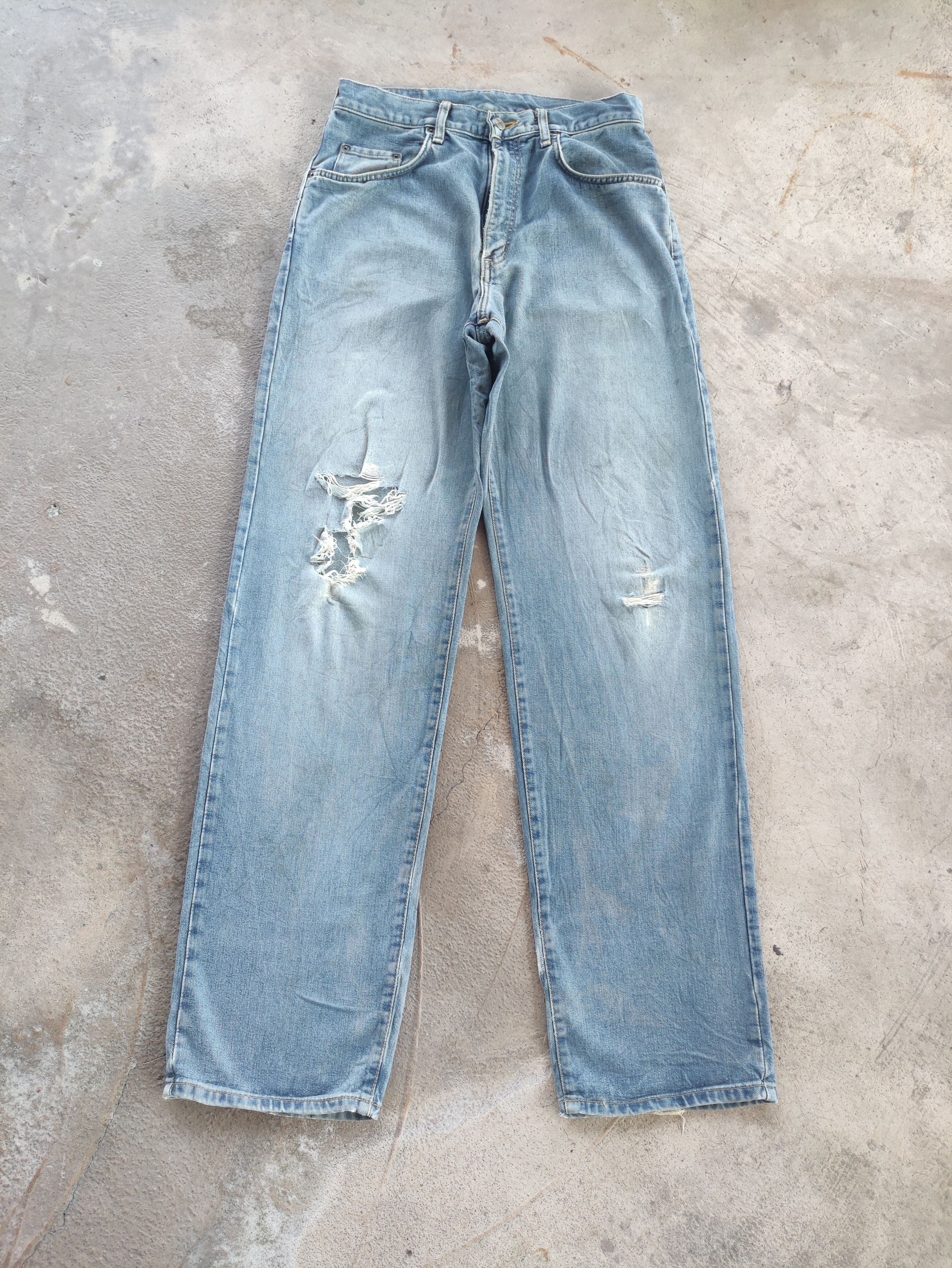 Edwin Vintage Edwin Jean Distressed Faded Denim Pants Size US 31 - 1 Thumbnail