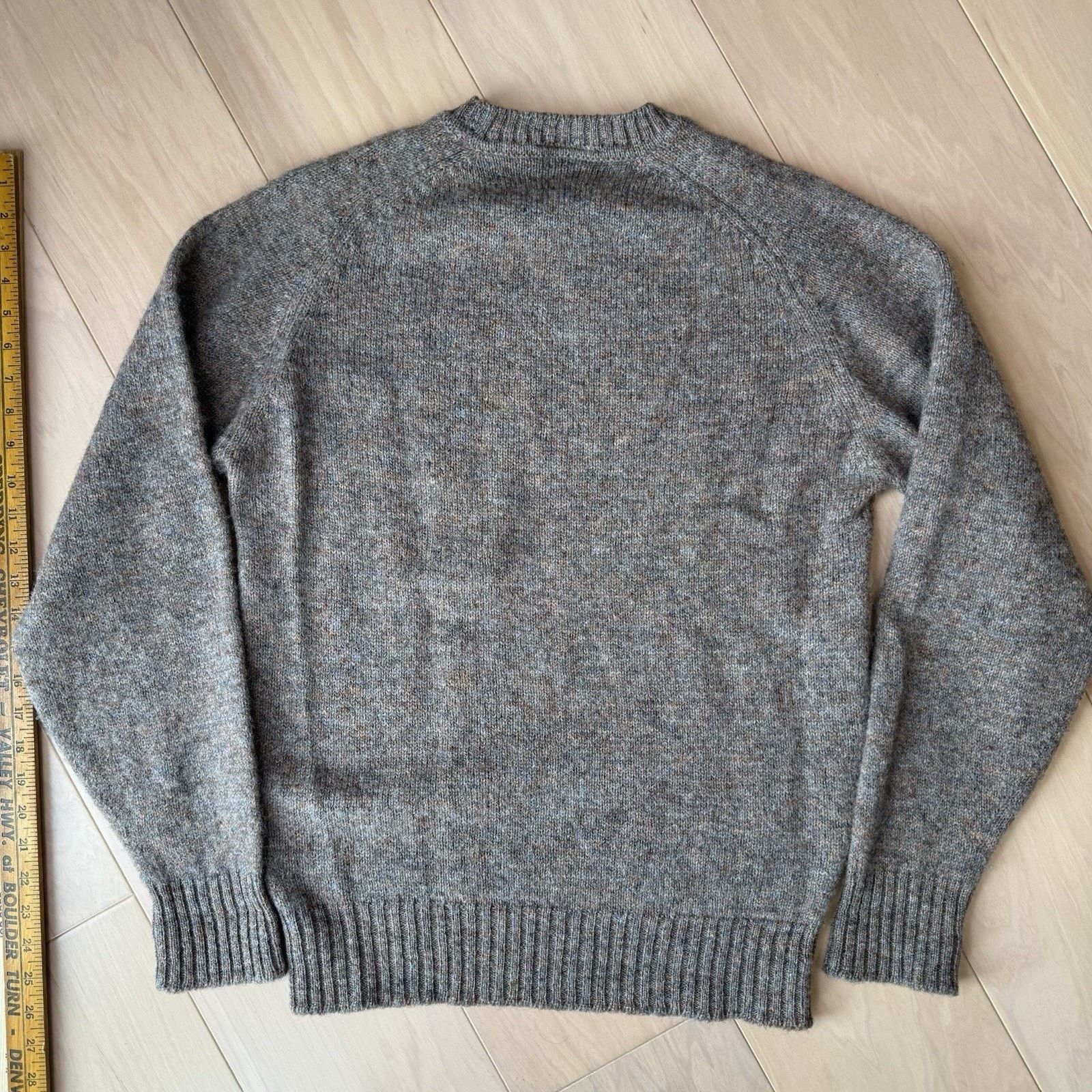 Lands' End Vintage Lands Row Cable Knit Wool Sweater M Brown Shetland Size US M / EU 48-50 / 2 - 8 Thumbnail