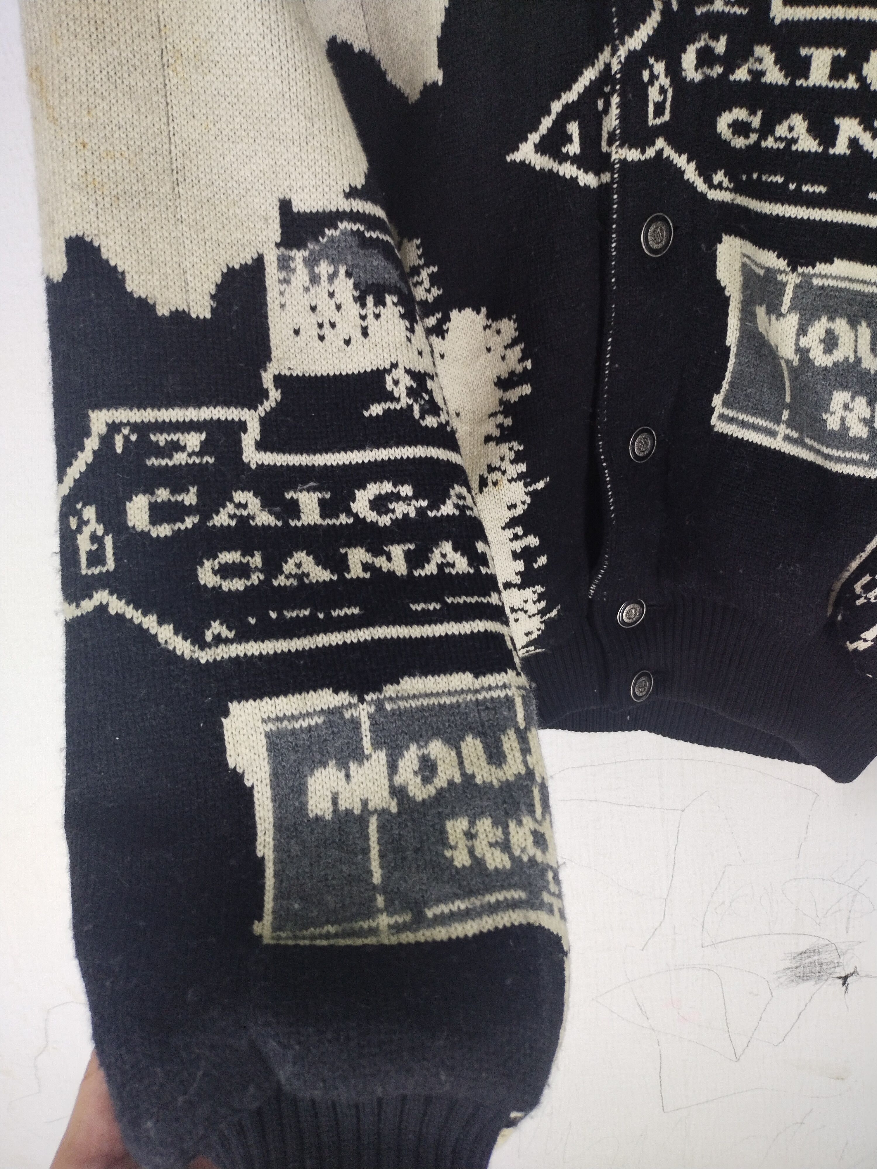 Vintage 80's Vintage Calgary Canada Black Pia Wool Jacket Size US L / EU 52-54 / 3 - 5 Thumbnail
