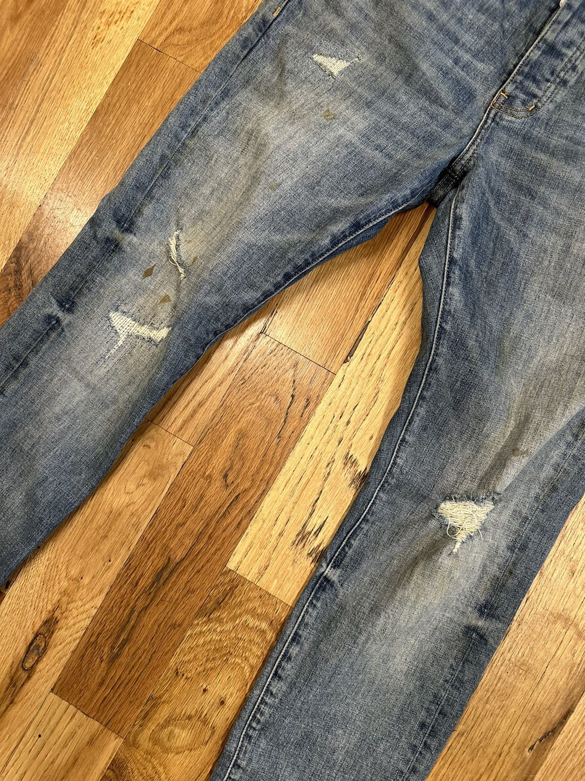 Purple Brand Purple Brand Stained Blue Denim Jeans Size 32 Size US 32 / EU 48 - 3 Thumbnail