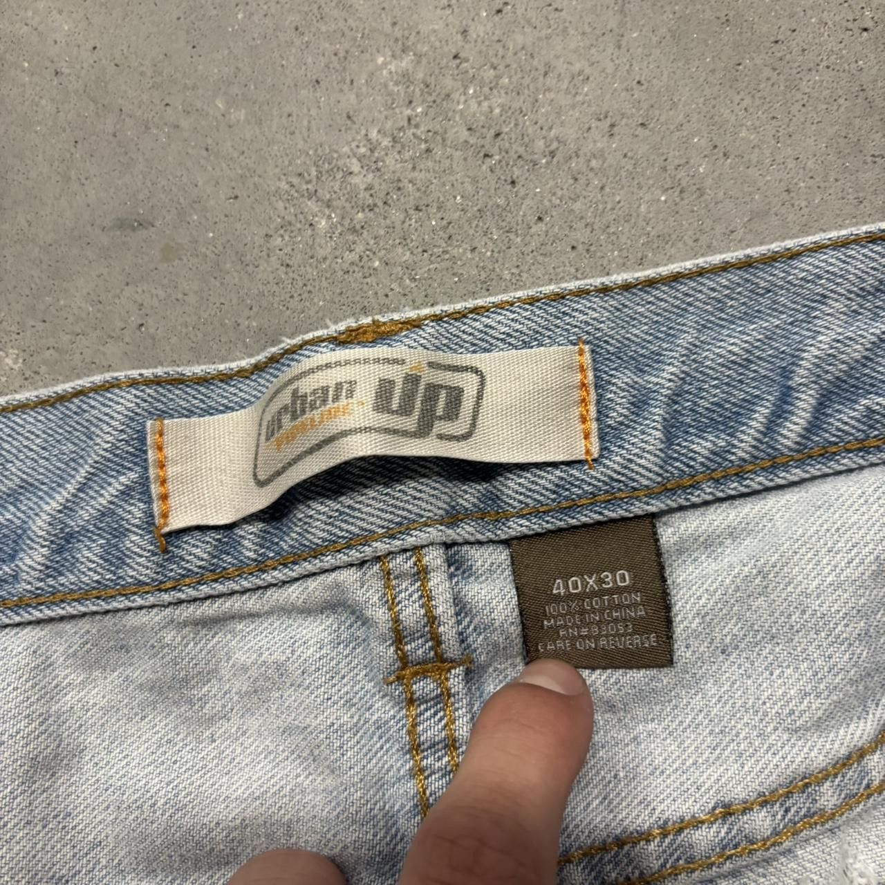 Japanese Brand × Vintage Crazy Vintage Y2K/2000s Baggy Light Wash Skater Denim Jeans! Size US 40 / EU 56 - 8 Thumbnail