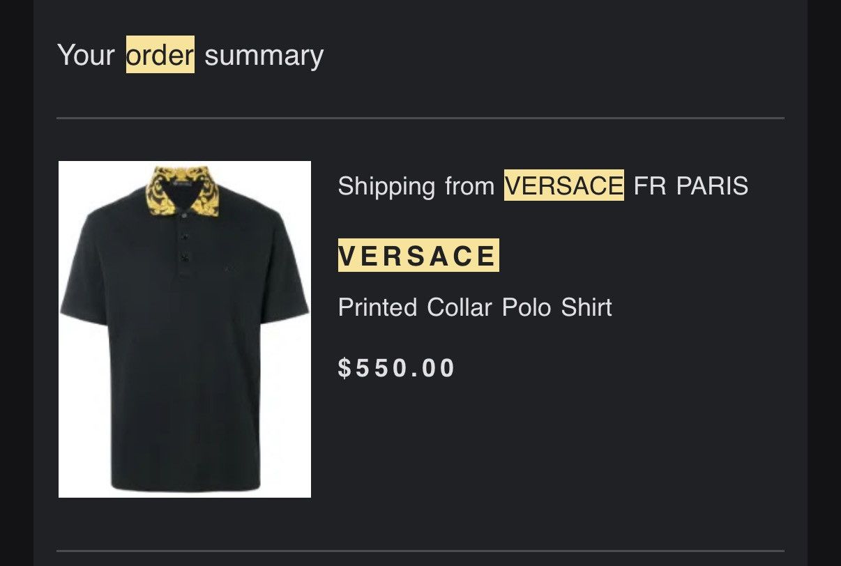 Versace VERSACE Men's Baroque Logo Polo-Black - Size XL (Fits Large) Size US XL / EU 56 / 4 - 5 Thumbnail