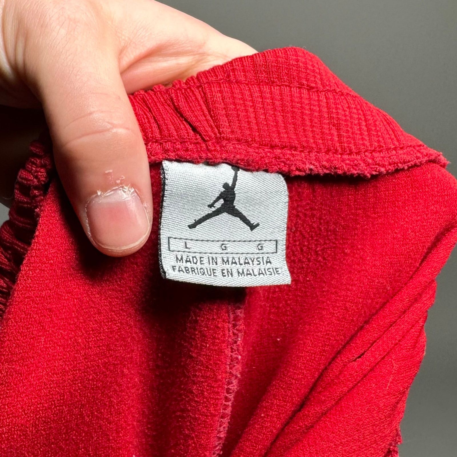 Jordan Brand Vintage Y2K Jordan Sweatpants Mens L Baggy Red Joggers Grey Size US 34 / EU 50 - 4 Thumbnail
