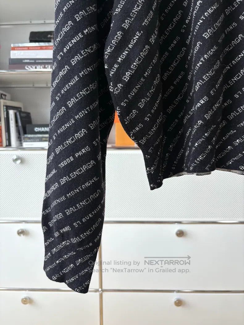 Balenciaga Balenciaga Black Logo Printed Round Neck Knitwear, Size 38 Size XS / US 0-2 / IT 36-38 - 9 Thumbnail