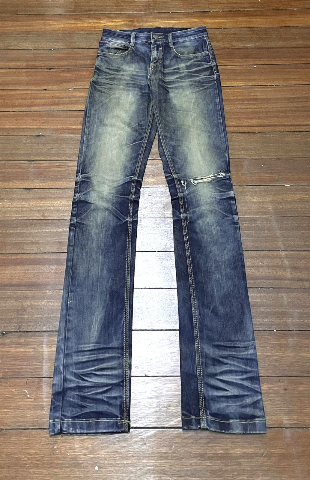 N.Hoolywood Rare Design Vintage Brand N Hoolywood Distressed Jeans 2000s Size US 29 - 1 Thumbnail