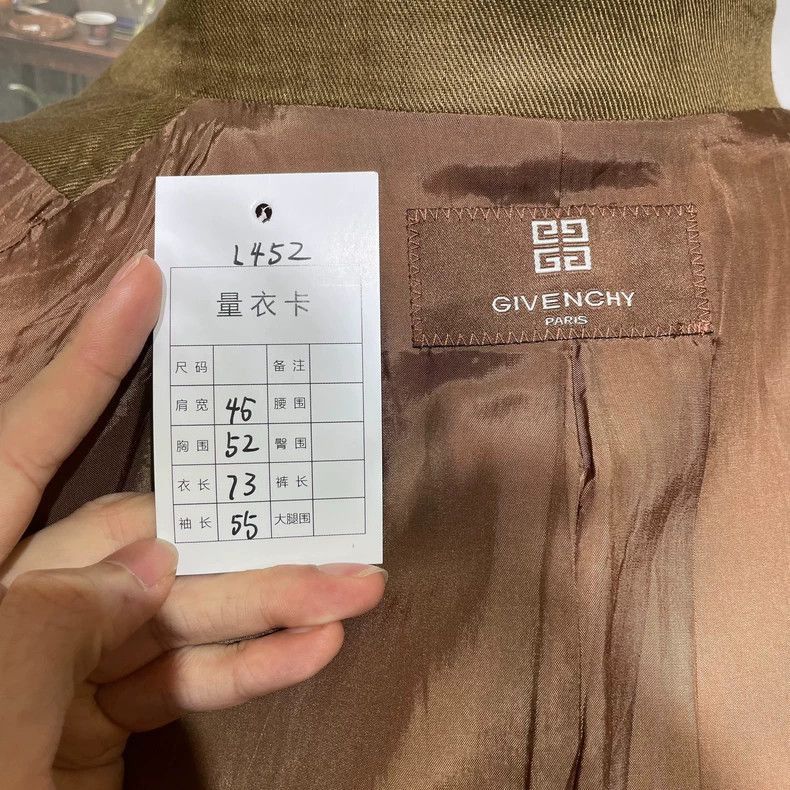 Givenchy Givenchy Vintage Givenchy Brown Blazer with Logo Buttons - Size US M / EU 48-50 / 2 - 7 Thumbnail