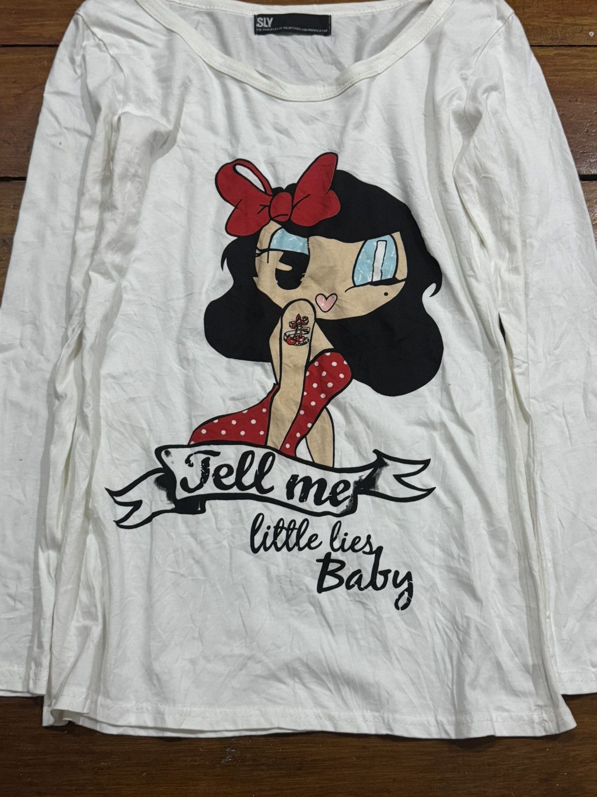 Angel Blue 2000s SLY Japan Long Sleeve Yoshitomo Nara Styled Size US S / EU 44-46 / 1 - 2 Thumbnail