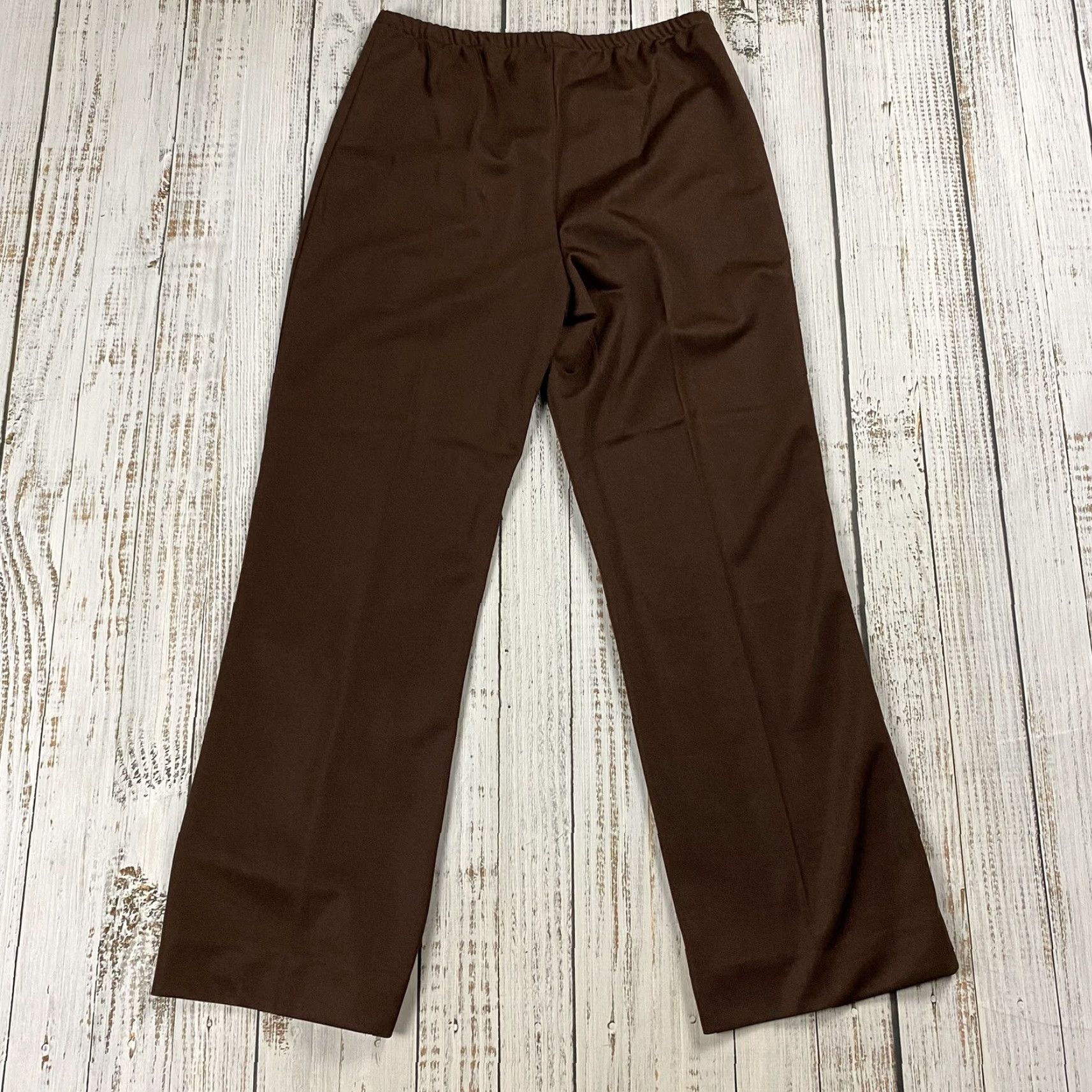 Vintage VINTAGE Aramark POLYESTER KNIT BROWN FLARE UNIFORM PANTS 31-32 30in Inseam 80s 90s Workwear Mens Size US 32 / EU 48 - 5 Thumbnail