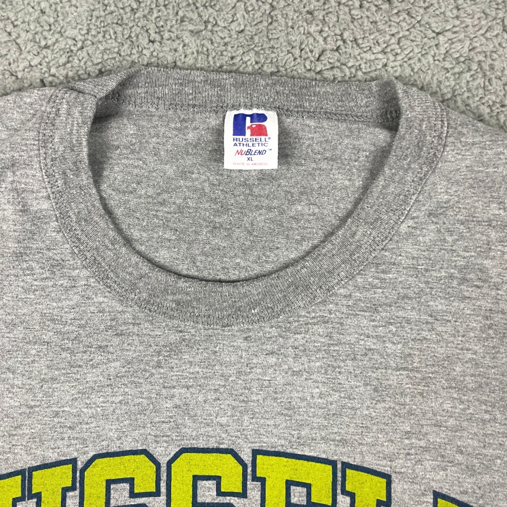 Russell Athletic VINTAGE Russell Athletic Tshirt Adult XL Gray Workout Nublend Latte Men's Size US XL / EU 56 / 4 - 4 Thumbnail
