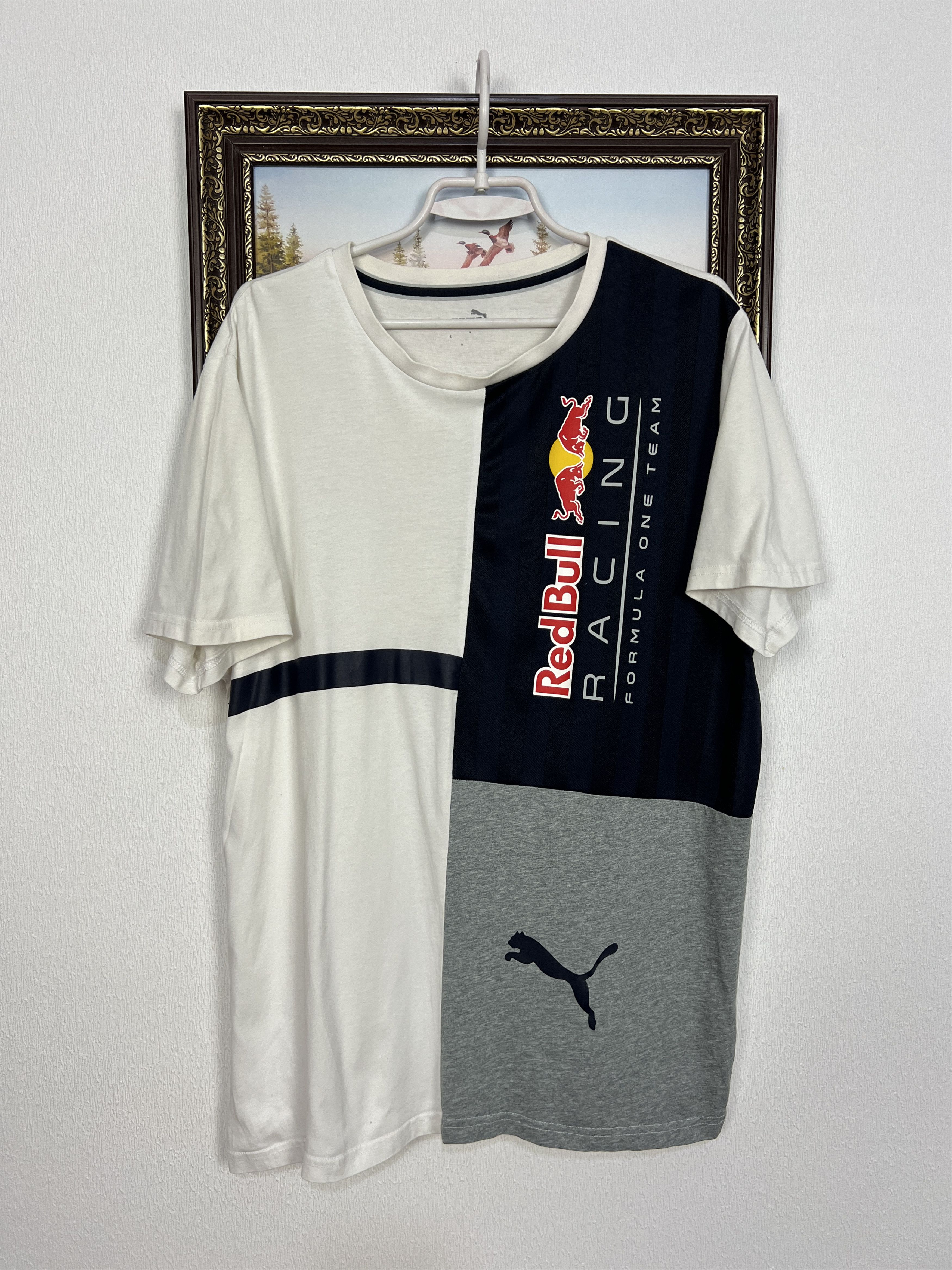 Puma Red Bull Racing Shirt Over Print Spell Out Jersey Trikot Size US XL / EU 56 / 4 - 1 Thumbnail