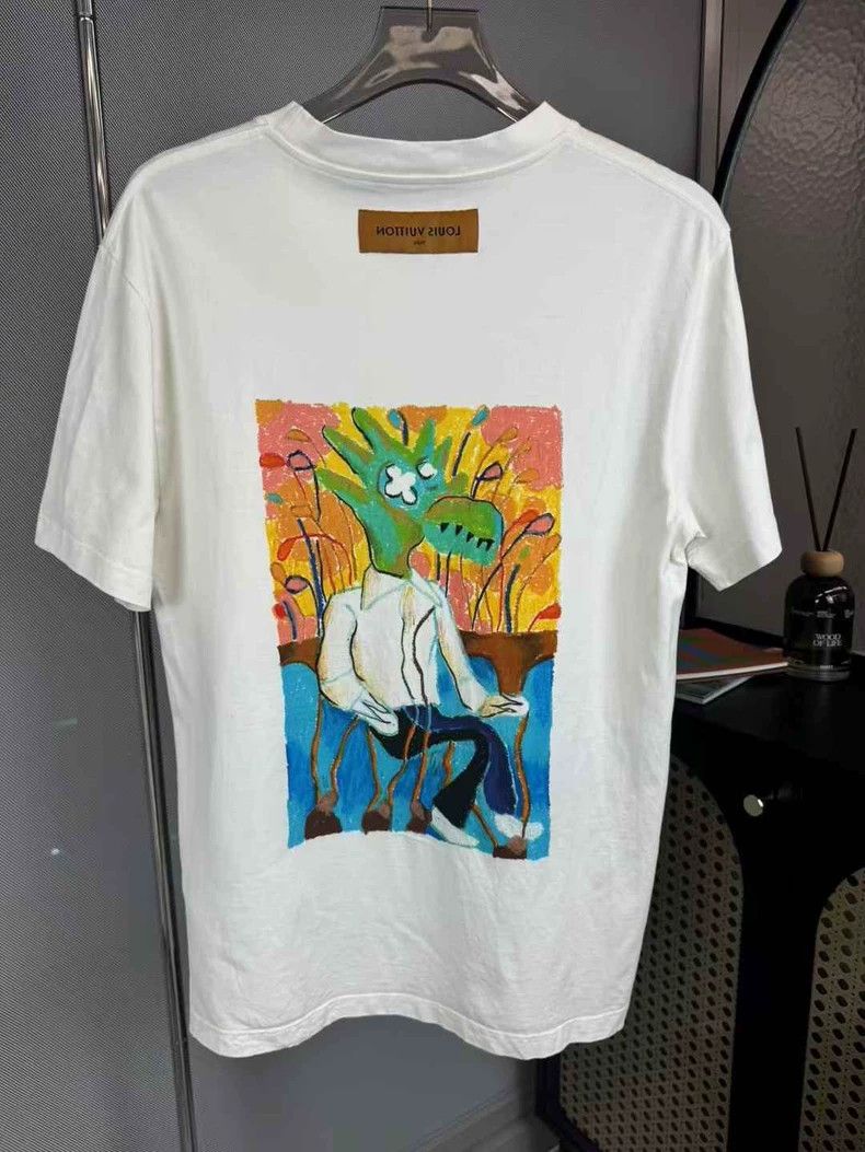 Louis Vuitton Louis Vuitton Little Dragon Man Comic Doodle Short Sleeves Size US L / EU 52-54 / 3 - 1 Thumbnail