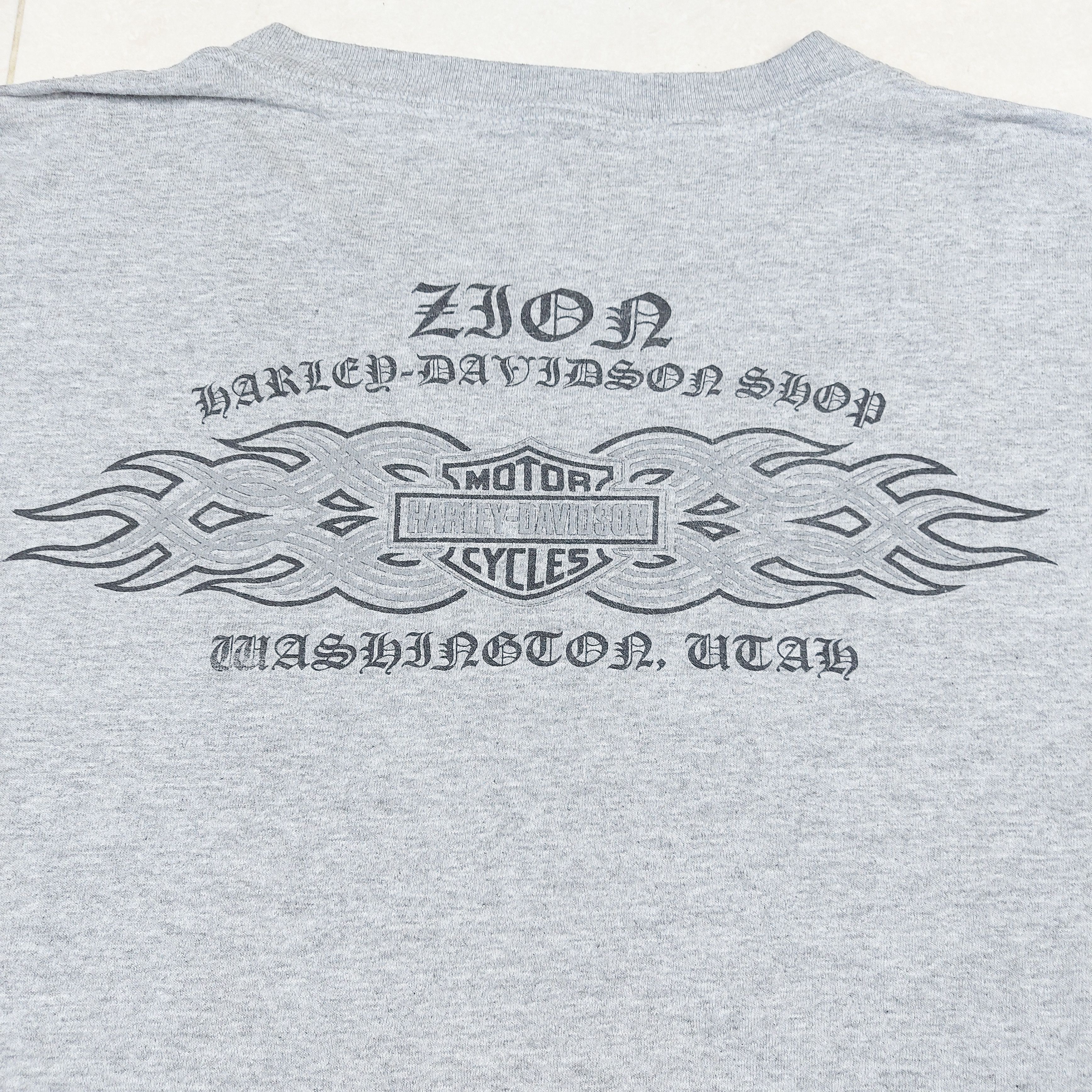 Harley Davidson Vintage 2006 Harley Davidson Motorcycles Zion Shop TEE Size US XXL / EU 58 / 5 - 7 Thumbnail