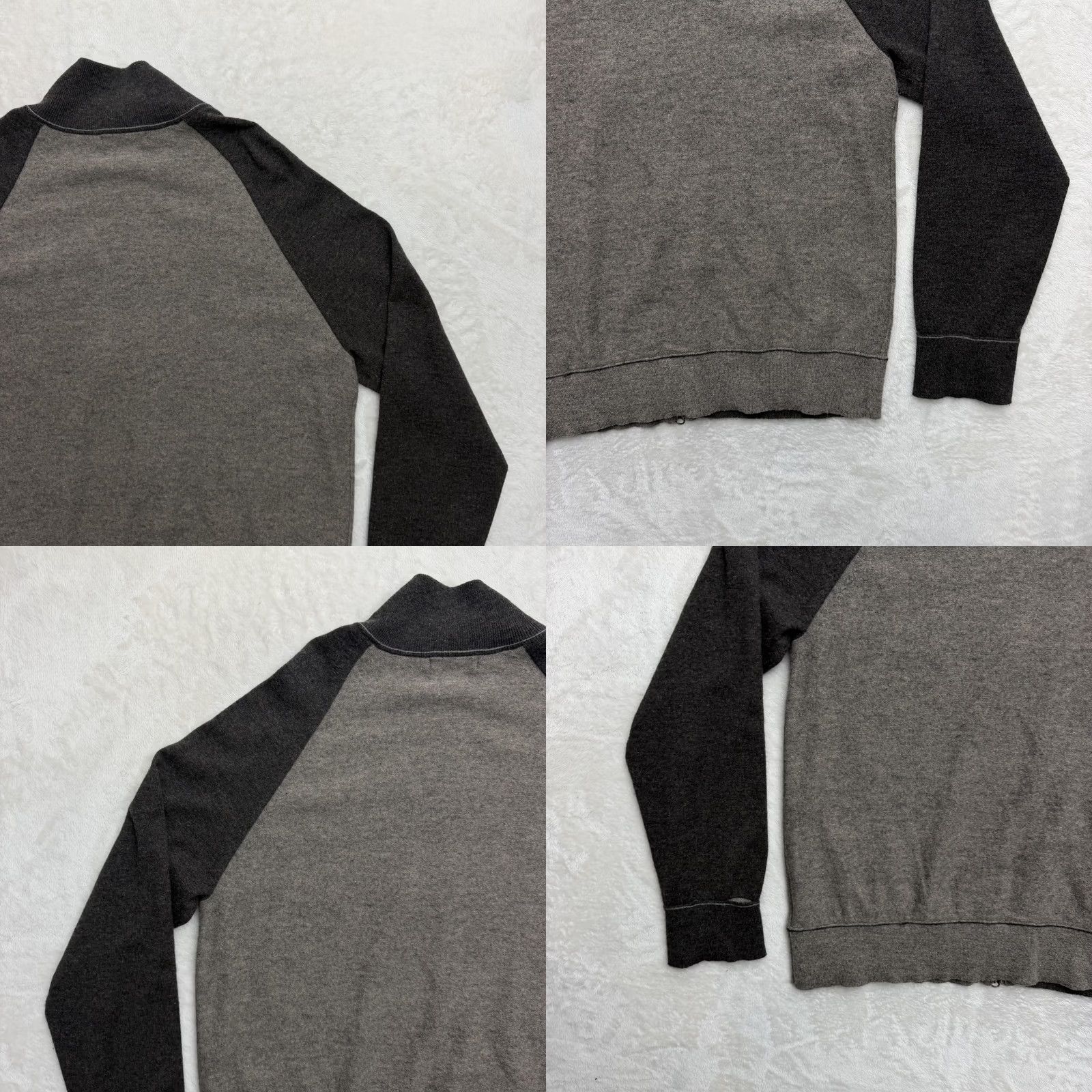 Banana Republic VINTAGE Banana Republic Jacket Mens XL Gray Lambswool Cashmere Blend Full Zip Mock Neck Size US XL / EU 56 / 4 - 9 Thumbnail