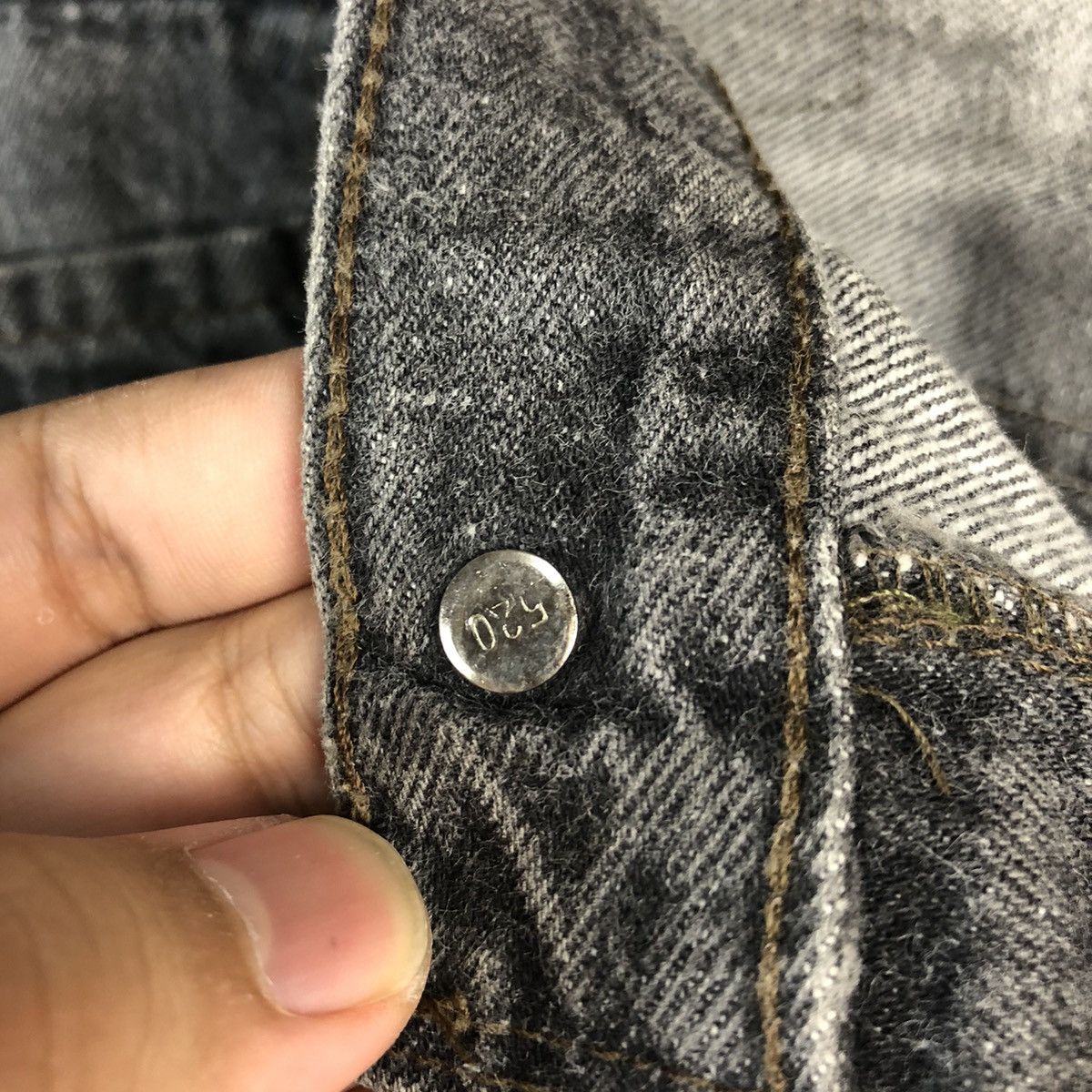 Levi's Levis 501 vintage Grey ripped Distressed Denim Pants #A2604 Size US 36 / EU 52 - 13 Thumbnail