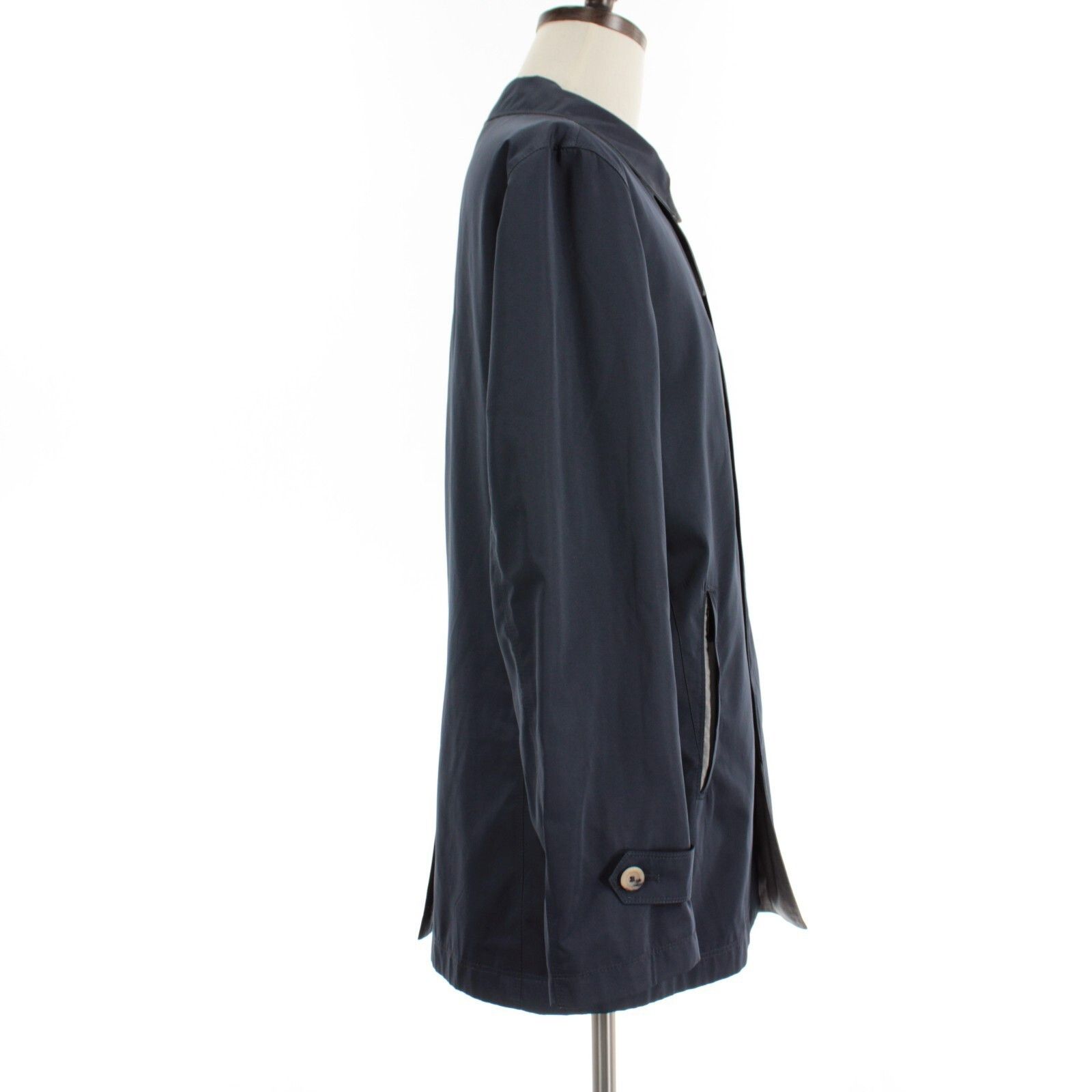 Canali Canali Coat Size L US In Blue Polyester Size US L / EU 52-54 / 3 - 4 Thumbnail