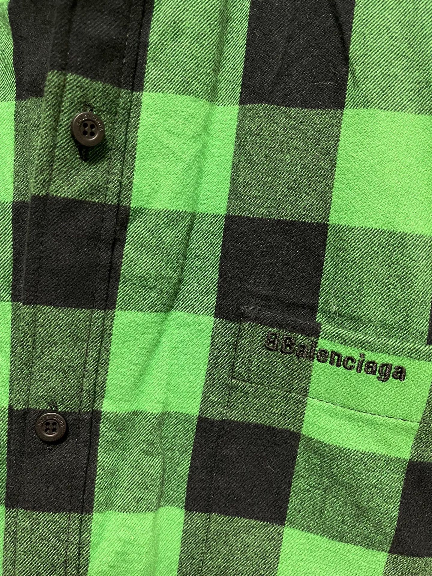 Balenciaga balenciaga green plaid long sleeve shirt Size US L / EU 52-54 / 3 - 3 Thumbnail