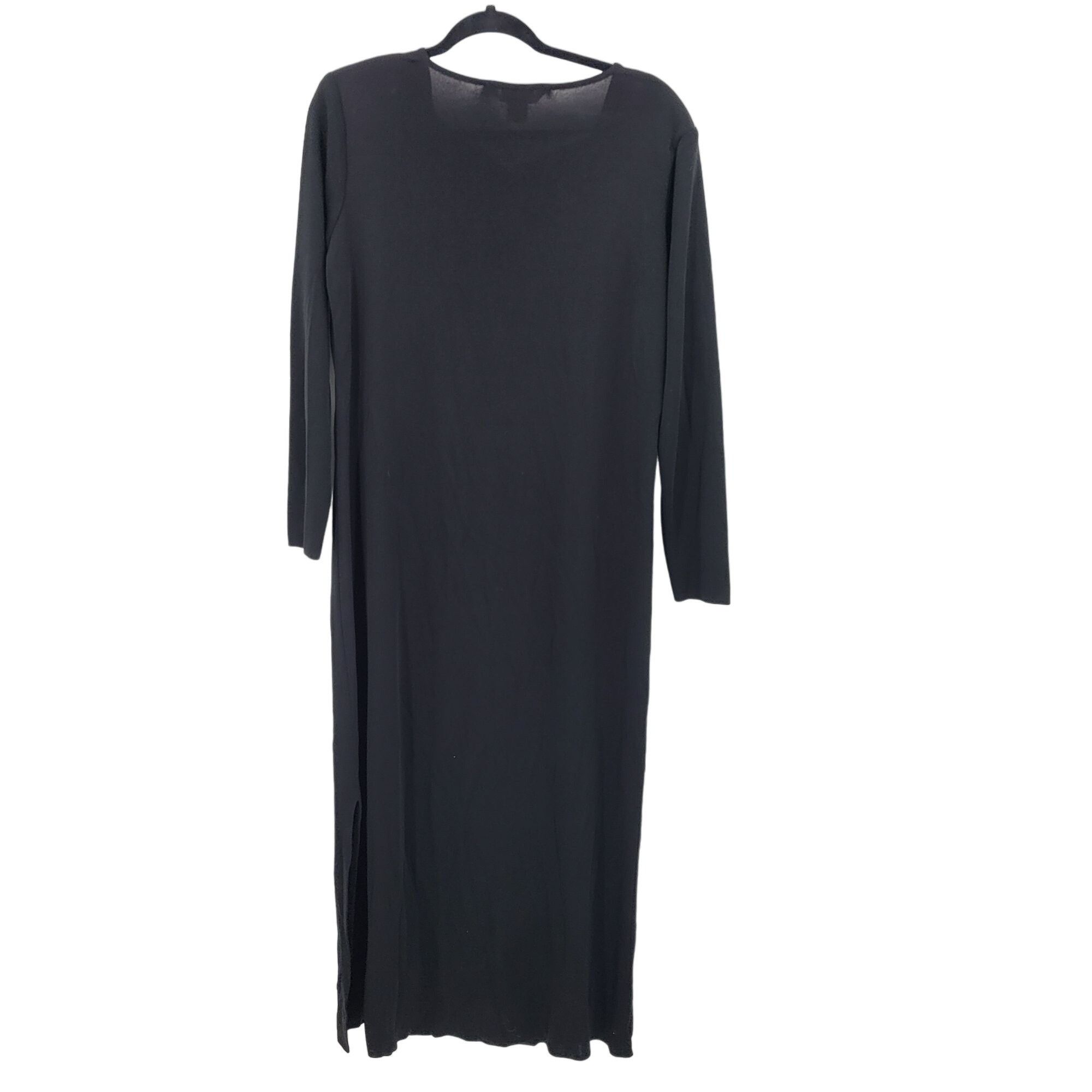 Vintage Vintage 80s Misook Black Knit Maxi Dress Rhinestone Buttons Size XL / US 12-14 / IT 48-50 - 10 Thumbnail