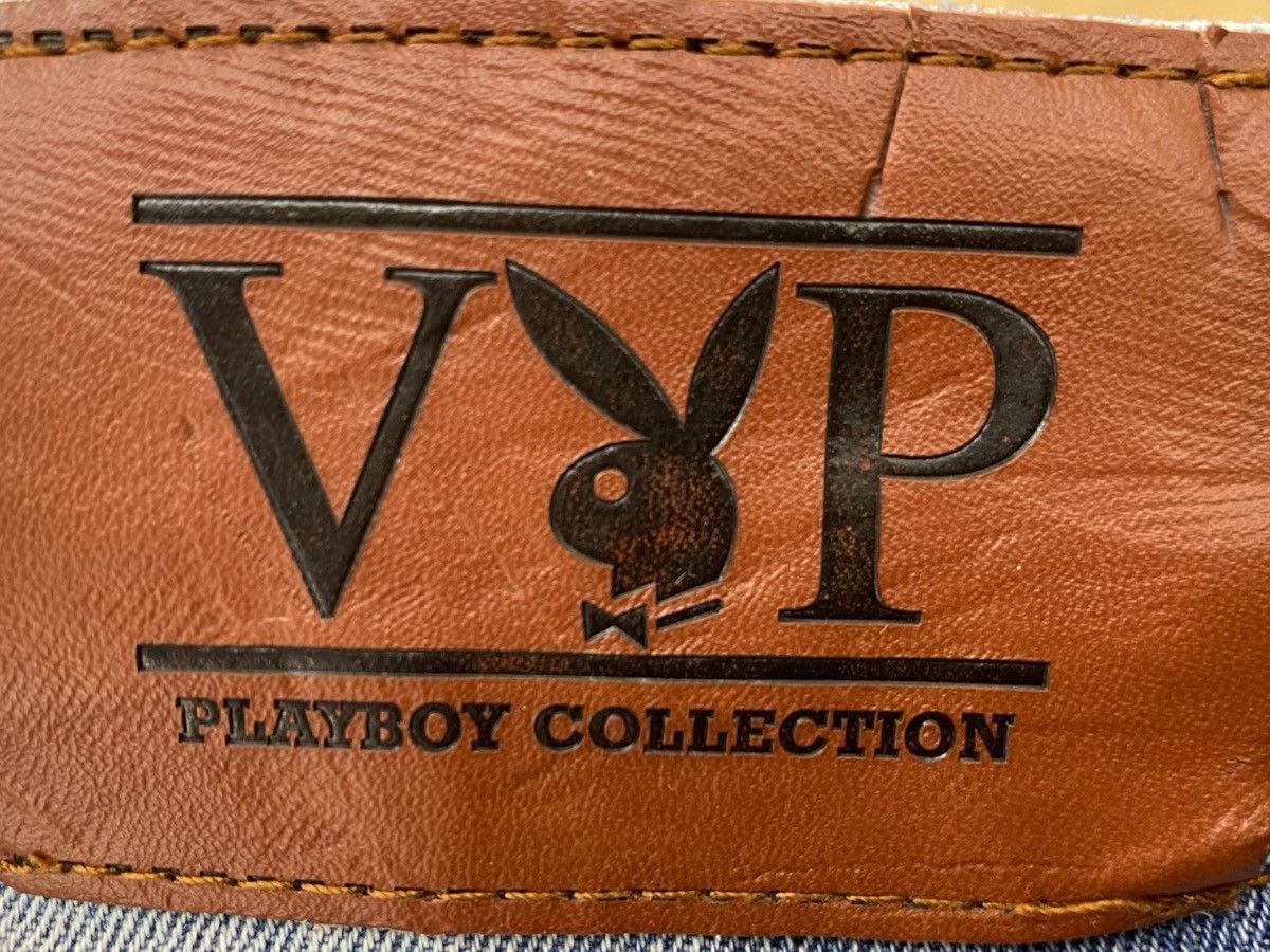 Playboy Playboy Acid Blue Wash Distressed Style Straight Cut Jeans Size US 32 / EU 48 - 11 Thumbnail