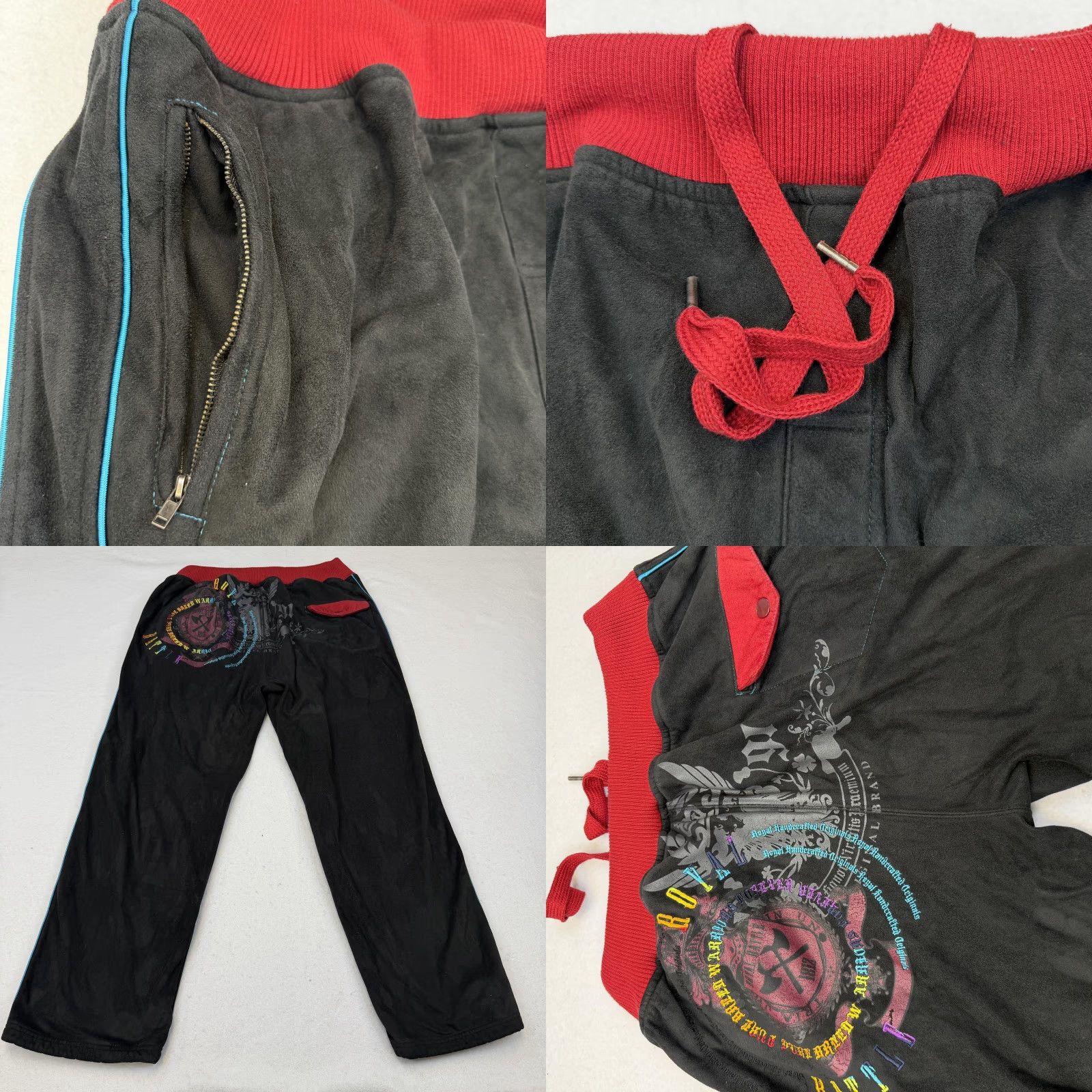Vintage VINTAGE Imperious Sweatpants Mens 2XL Black Royal Warrior Gothic Y2K Urban Pants Regular 31in Inseam Drawstring Pockets Size US 39 - 8 Thumbnail