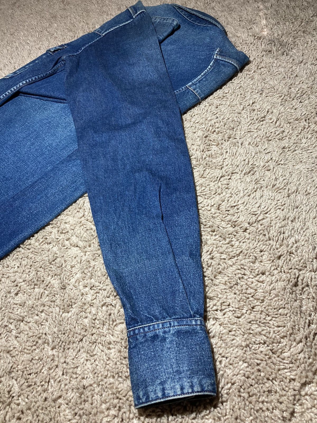 Celine AW20 Celine Studded Denim Western Shirt 2020 Indigo Hedi 70s Size US S / EU 44-46 / 1 - 12 Thumbnail