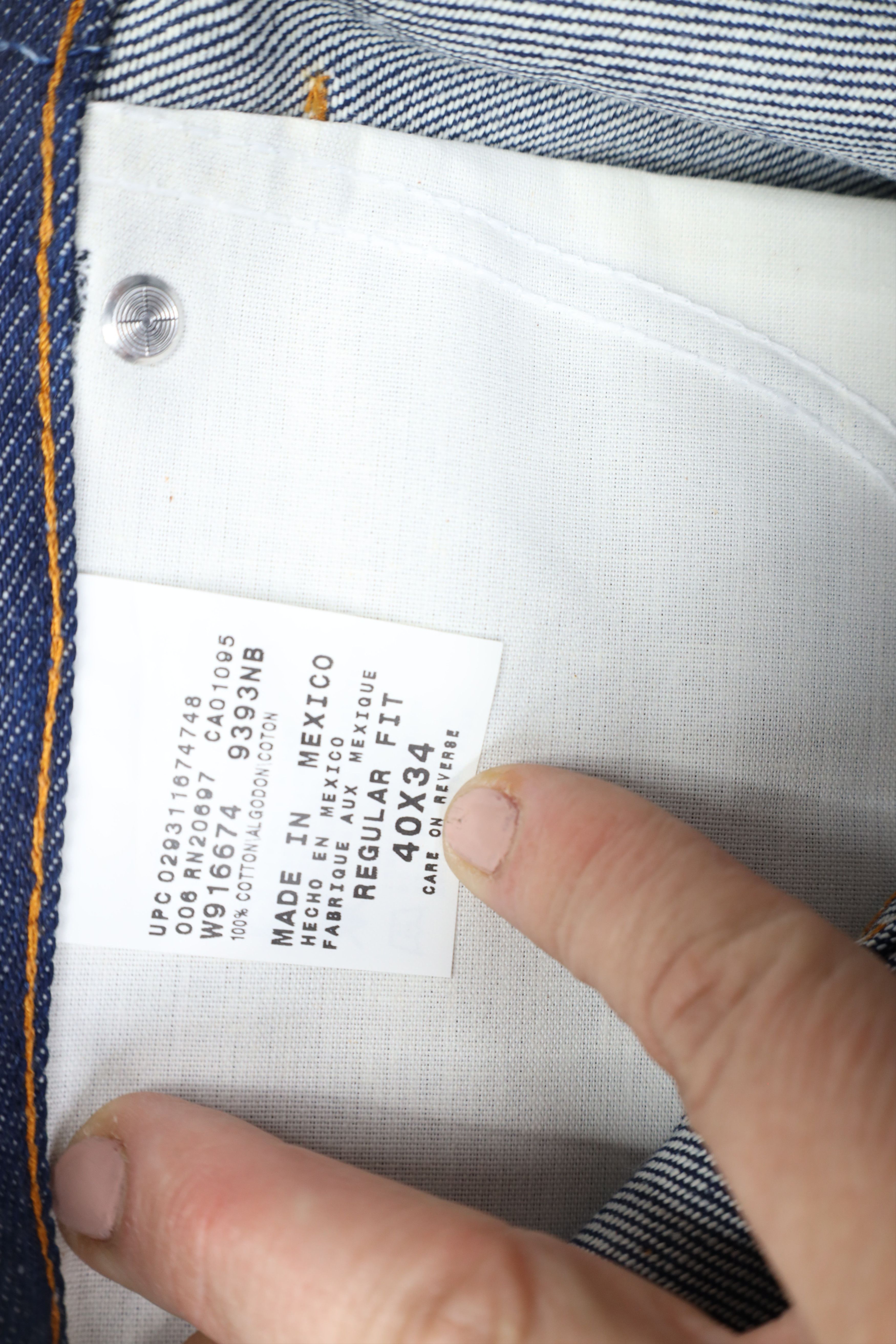 Dickies × Vintage Deadstock Vintage Y2K Dickies Wide Leg Denim Work Jeans Size US 40 / EU 56 - 6 Thumbnail
