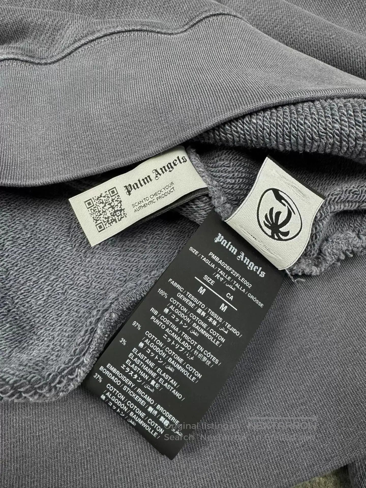 Palm Angels Blue Oversized Sweatshirt with Patch Design. Size US M / EU 48-50 / 2 - 5 Thumbnail