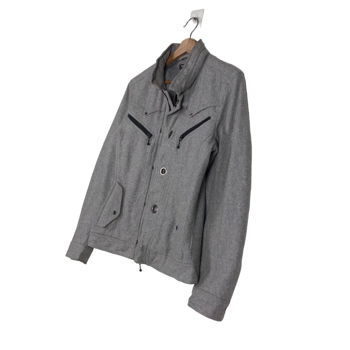 Japanese Brand 🔥Vintage Wool Biker Jacket Hideaways Nicole Issey Miyake Size US M / EU 48-50 / 2 - 2 Thumbnail