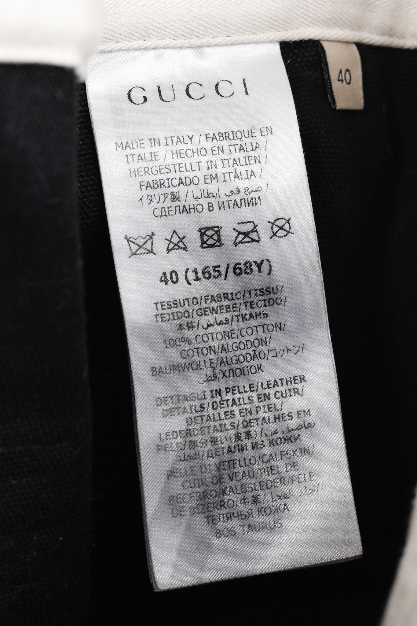 Gucci Gucci Black Cotton-Twill Zip-Detail Pants Size 27" / US 4 / IT 40 - 11 Thumbnail