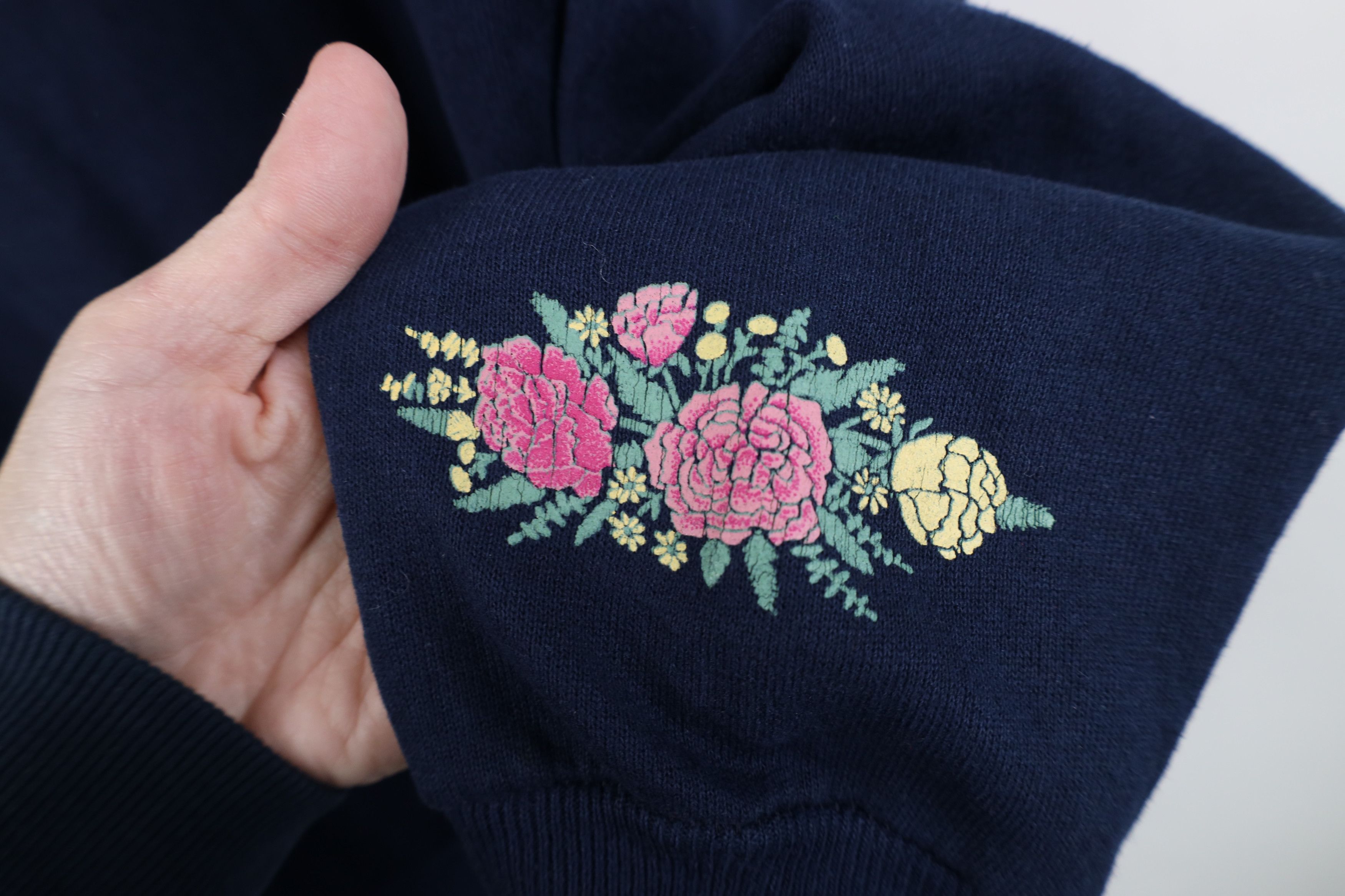 Vintage Vintage 90s Streetwear Nature Flower Sweatshirt USA Size L / US 10 / IT 46 - 9 Thumbnail
