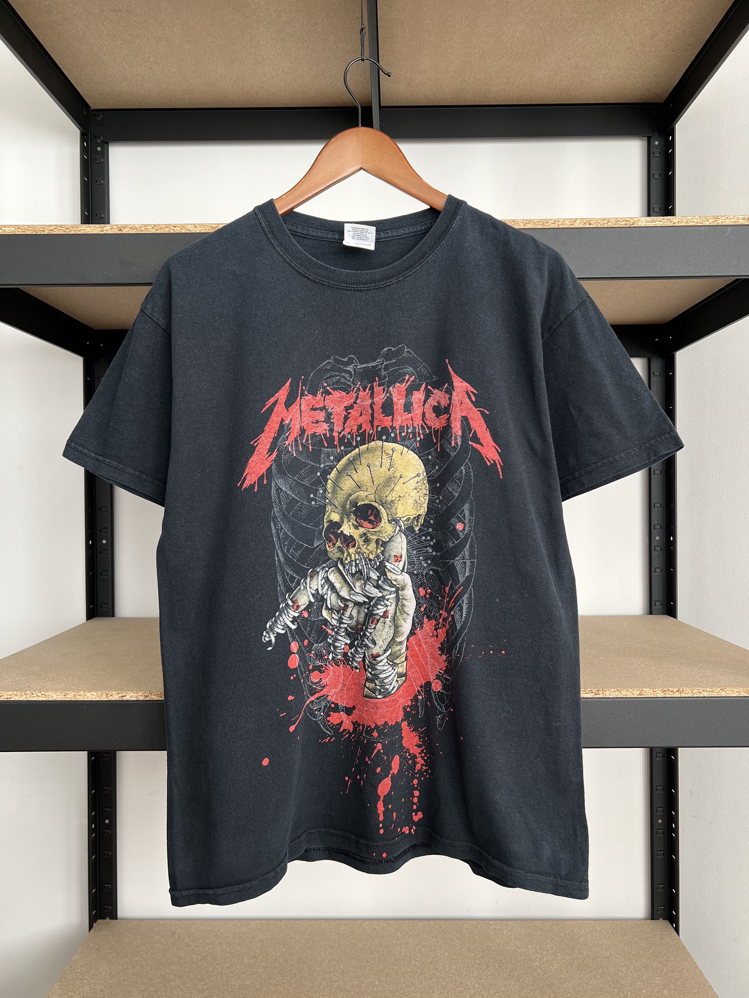 Vintage 2000s Metallica Pushead Rock Band Tour Black T-shirt