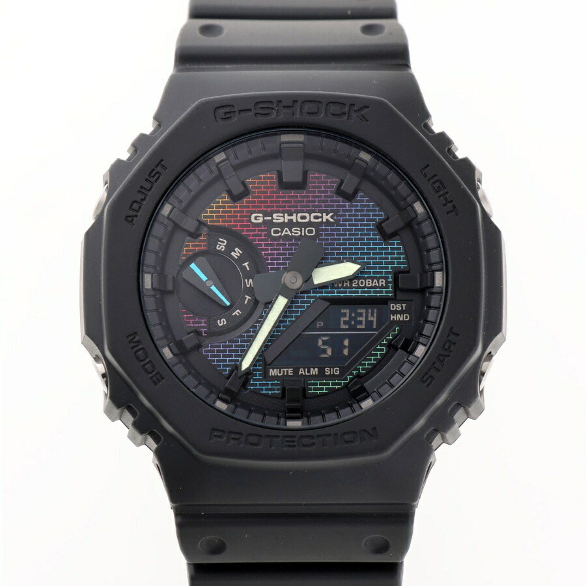 Casio CASIO G-SHOCK Rainbow Brick Wall Series GA-2100RW-1AJF Quartz Watch Black B-157302 Size ONE SIZE - 1 Thumbnail