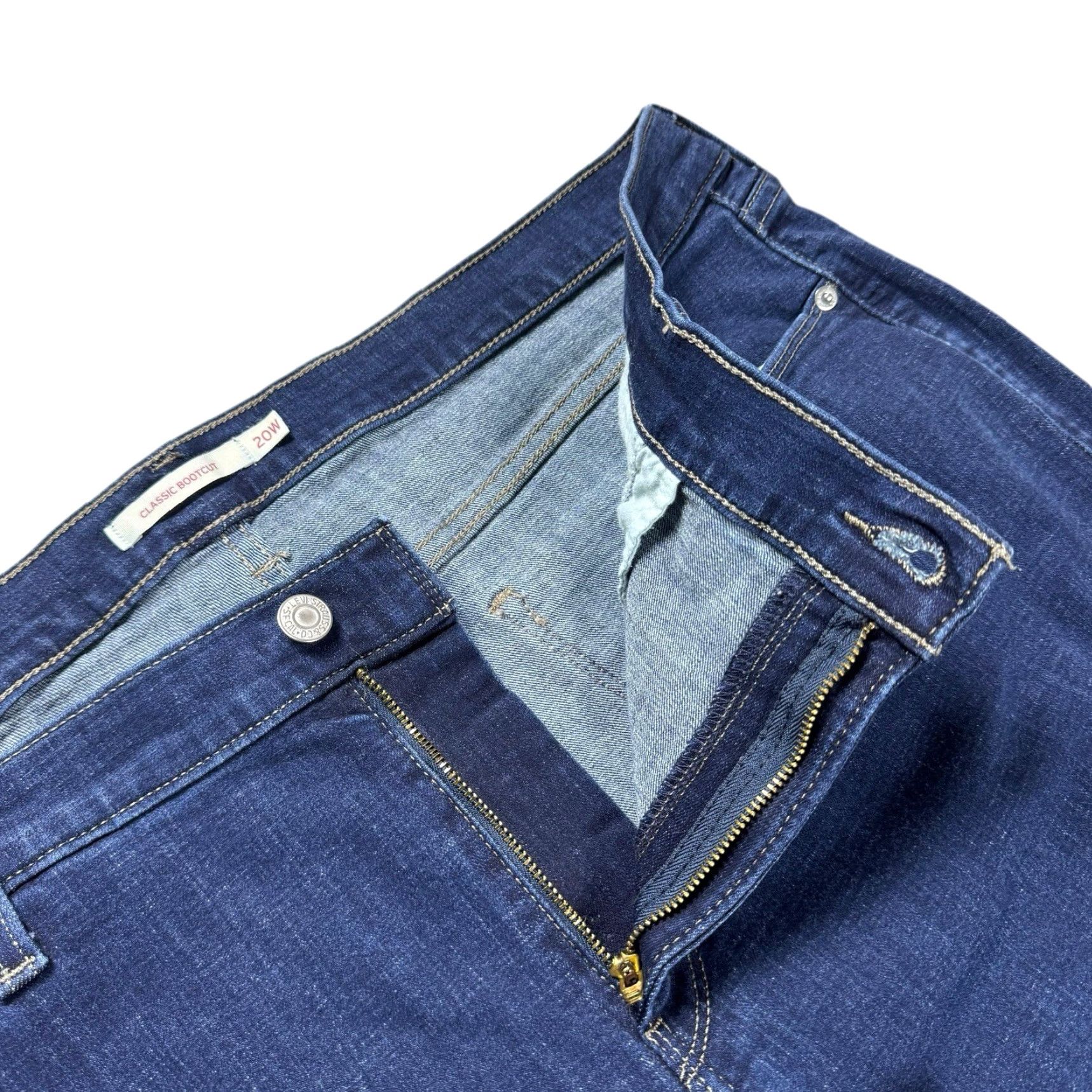 Levi's Levis Jeans Womens 20W Mid Bootcut Blue Denim Stretch 30in 5-Pocket Plus Size USA Size 42" / US 20 - 3 Thumbnail