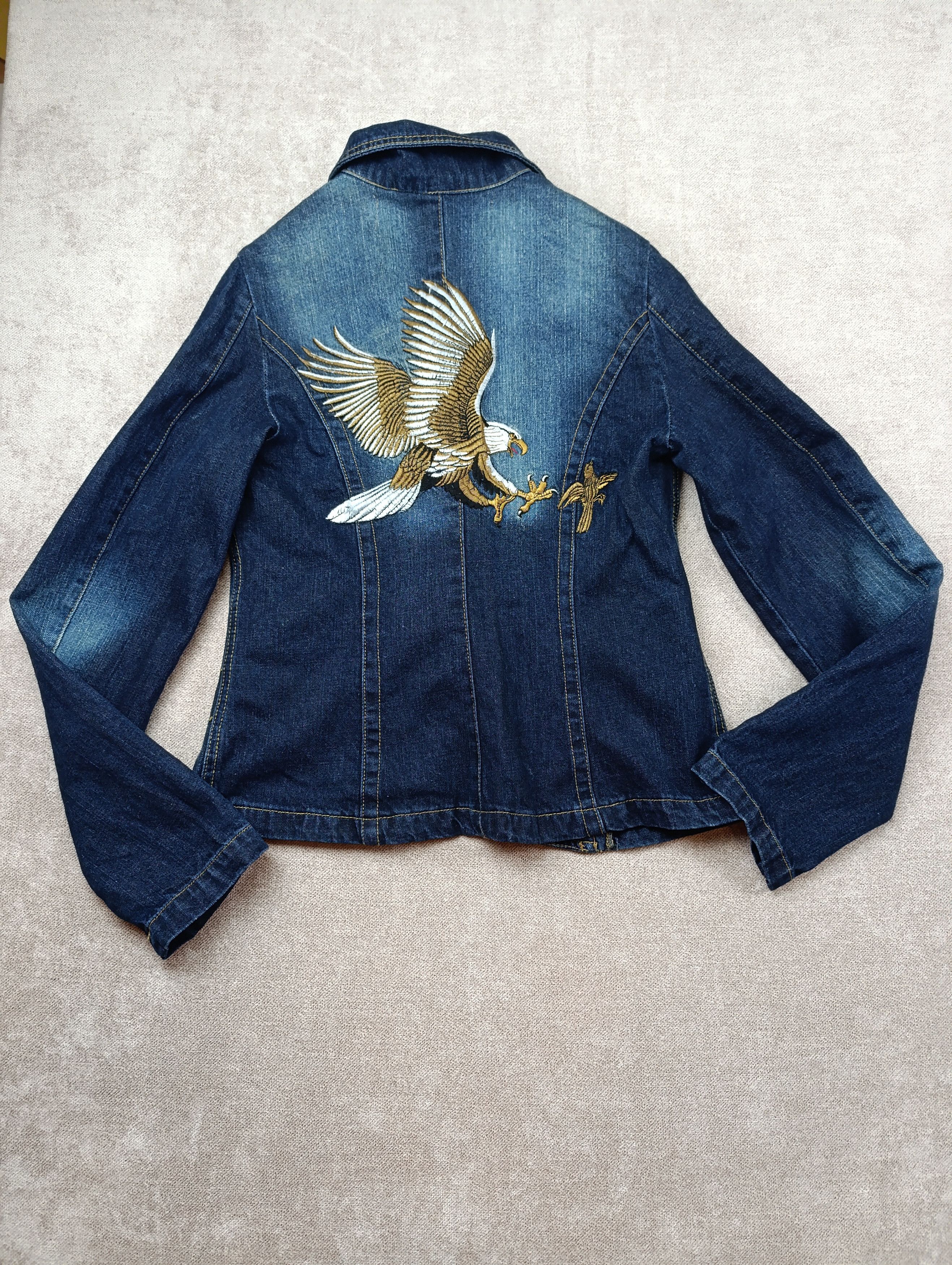 Victoria Beckham VICTORIA BECKHAM FOR ROCK REPUBLIC DENIM JACKET BLAZER EAGLE Size S / US 4 / IT 40 - 2 Thumbnail
