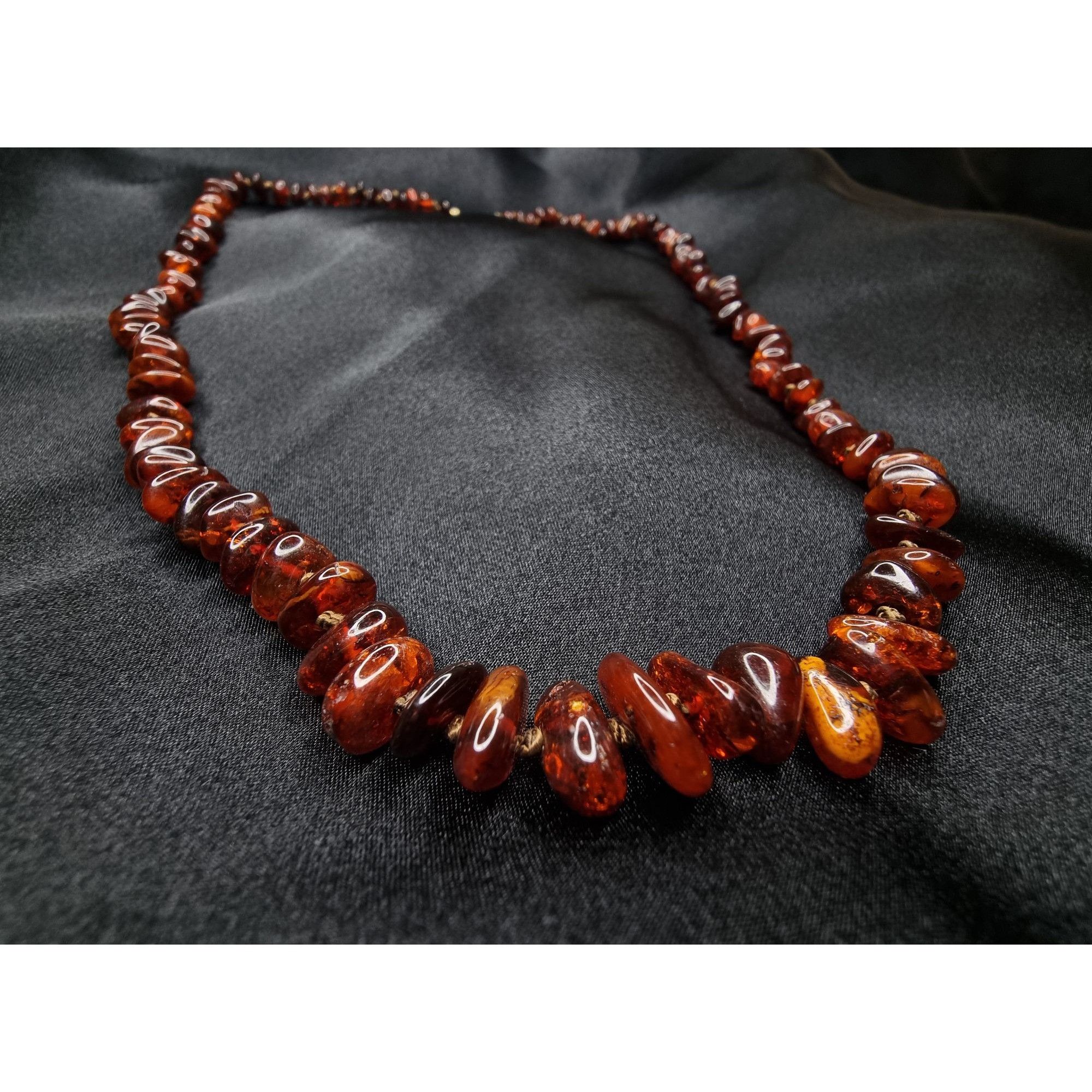 Vintage Vintage Natural Genuine Amber Necklace With Polished Irregul Size ONE SIZE - 3 Thumbnail