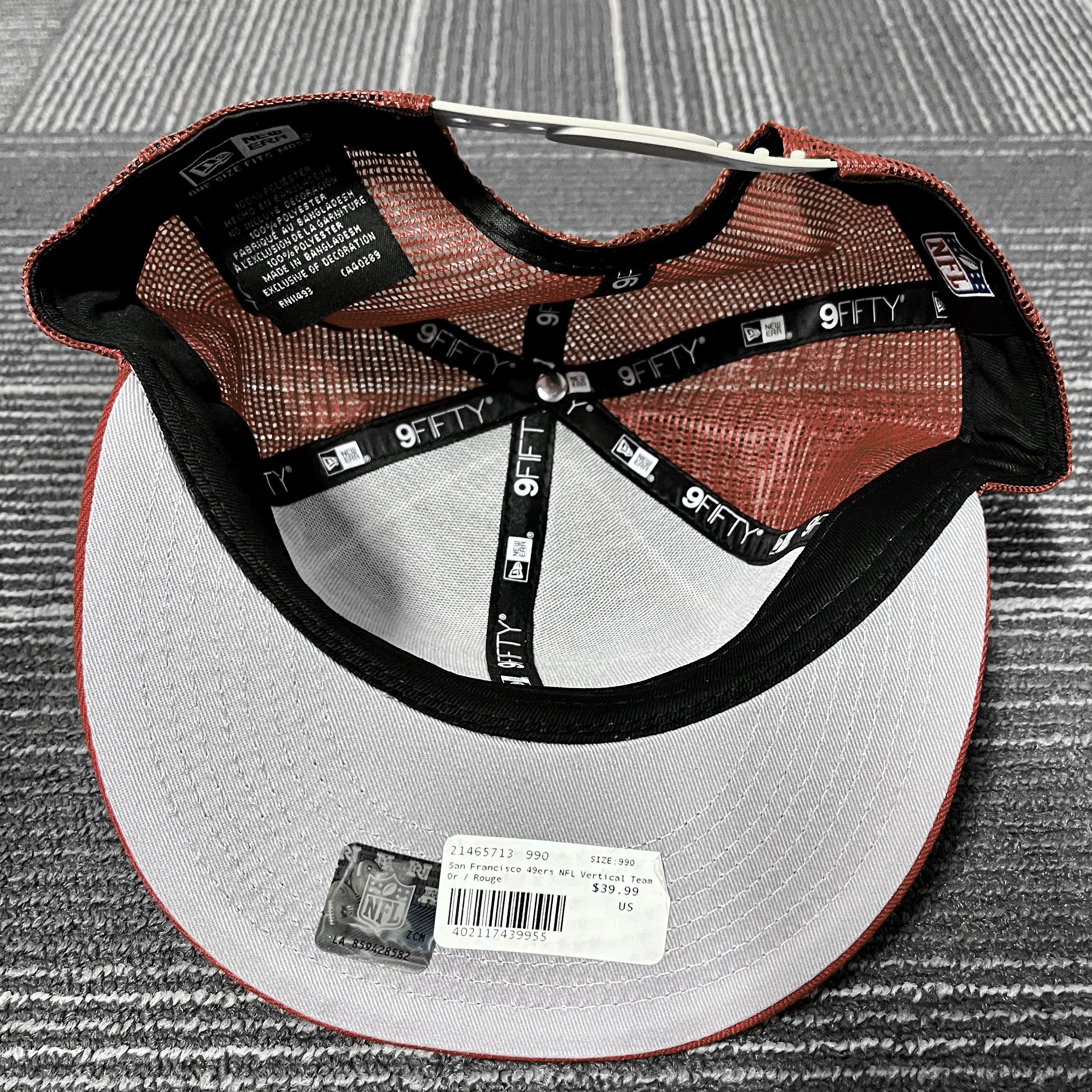NFL × New Era San Francisco 49ers Lucky Stripes Trucker Snapback Hat Size ONE SIZE - 4 Thumbnail