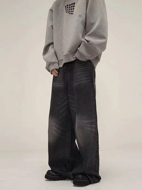 Japanese Brand VIBE Street Hip Hop Washed Loose Jeans Size US 34 / EU 50 - 2 Thumbnail